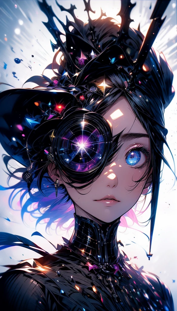 Takehiko Inoue ~ Kentaro Miura ~ Boris Vallejo , Sin City ~ Frank Miller, Shin Batman Beyond ~ Devilman Crybaby Gaiden ~ Neon Genesis Evangelion, Neo Goth ~ Cyberpunk , comic ~ manwha ~ manga cover art, A cute girl wearing glasses ~ light crimson and pink ~ elf ~ boston dynamics~ blame~ biomega~ silicon life armor, dystopian~ post apolcatypic~ Wasteland background, eldritch ~ junji ito ~ void darkness entity in the depth, full body ~ cool perspective, muted retro color ~ low saturation, rough edges ~ fine details, intensity of shadows ~ contrast, lat style, The Exorcist~ silent hill~ twin peak, Hoshino Katsura ~ Kinu Nishimura, Masaaki Yuasa ~ go nagai ~ Shotaro Ishinomori --ar 4:7 --s 400
