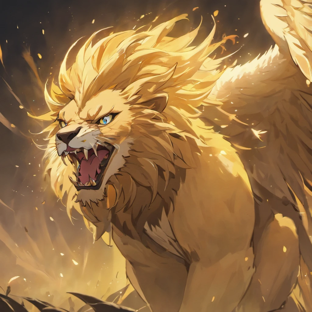 lion griffin, mysterious creature, Majestic, Powerful handle, The body of a lion, Eagle head, Fierce look, sharp talons, grieves, bigger, Wardour, Fantasy realm, Mythical landscape, magical, mysterious creature, mythological beasts, Ferocious, Mythical monsters