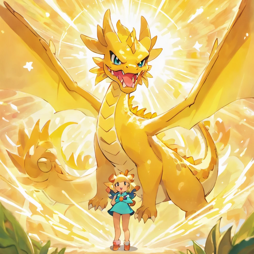 Huge Chinese dragon，Looking at myself standing in front of me，The soft，rays of sunshine，Breeze 1, NSFW