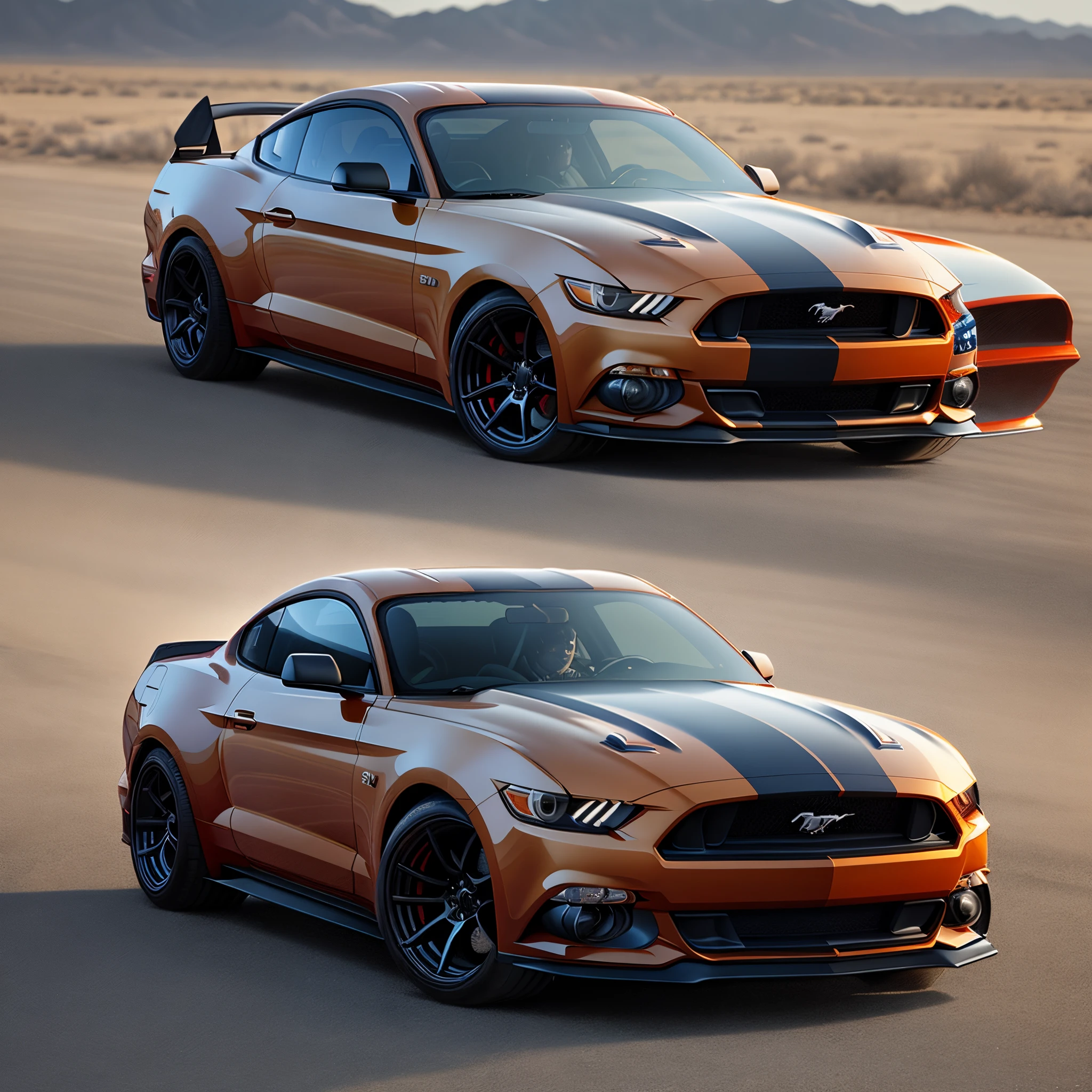 Two color mustang car