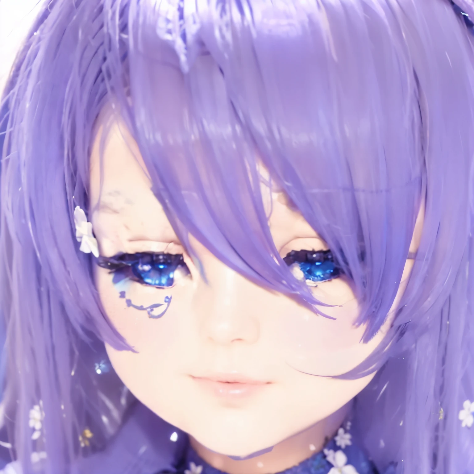 Prompts
Copy
(Overhead view),dynamic angle,ultra-detailed, illustration, close-up, straight on, 1girl, (fantasy:1.4), (azure blue eyes:1.233),Her eyes shone like dreamy stars,(glowing eyes:1.233),(beautiful and detailed eyes:1.1),(Silver hair:1.14),(messy hair,very long hair,french braid,hair between eyes,sidelocks), (+(bule hair flower:1.14)),(chiffon dress,bule flower pattern in uniform)/=(military uniform:1.24),(detached sleeves,wide sleeves),(fingerless gloves),choker,(miko thighhighs),High heeled boots,(expressionless,closed mouth),(standing), (classical Princess boudoir with dressing tableand french windowin a white ancient palaces),(white flowers,bloom),(abysmal sea),(flowing water),(a dull blue world tree:1.14),(ruins),(night:1.2),dreamy,soul,(fluorescence),(flying translucent blue butterflies:1.15), [[delicate fingers and hands:0.55]::0.85],(detail fingers),(yubao:0.5),
INFO