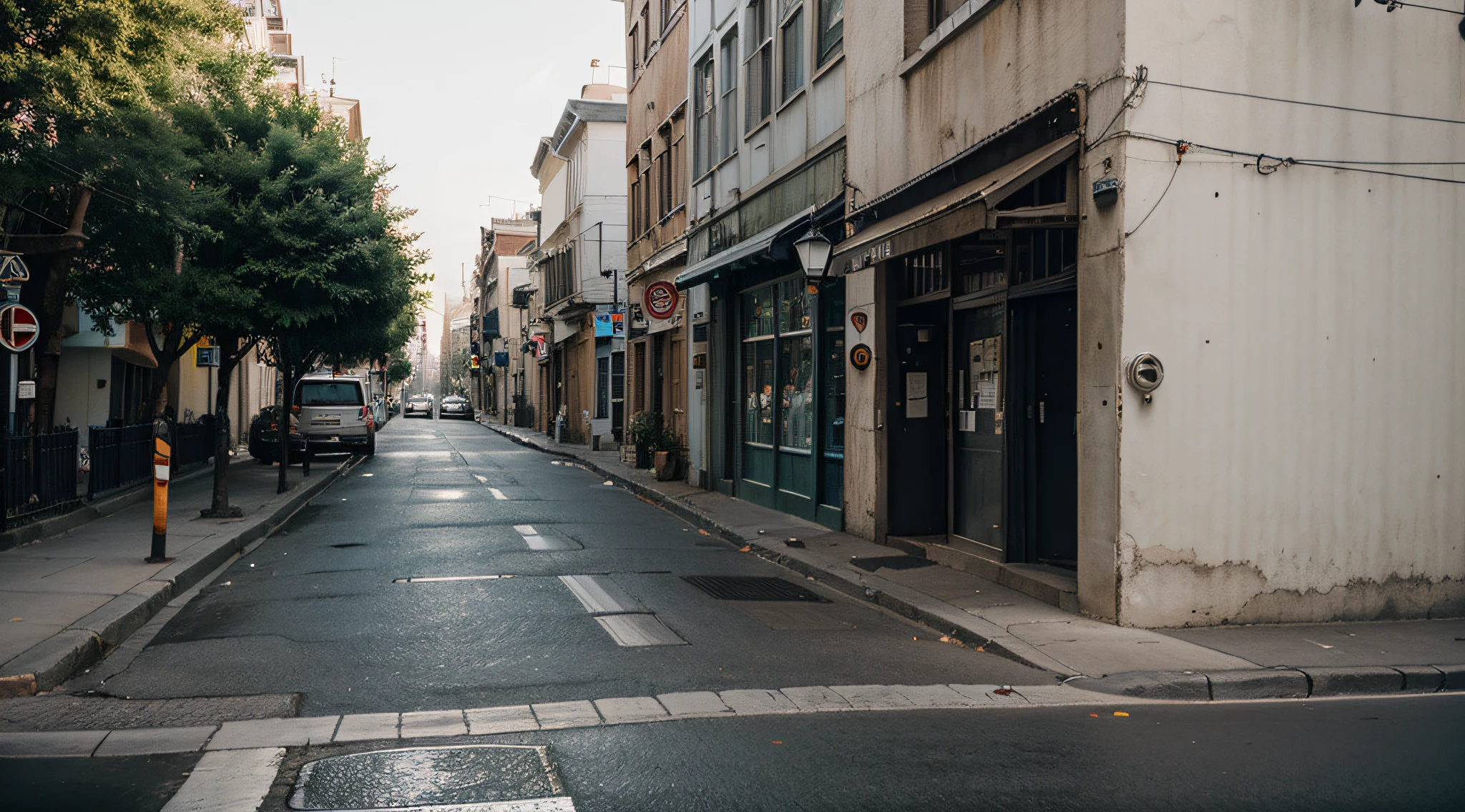 the street