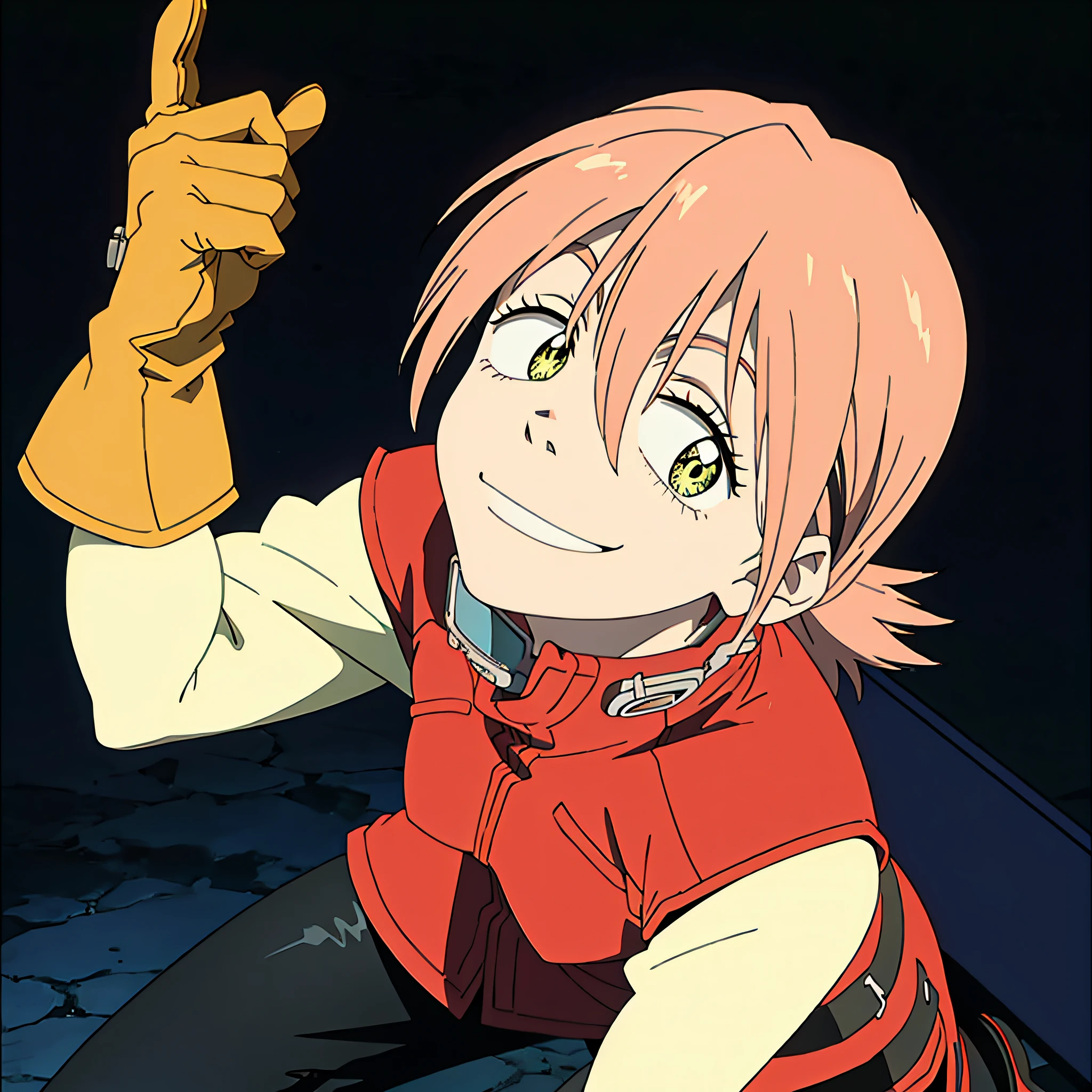 hh, jacket, gloves, goggles, pants, smile, looking up,