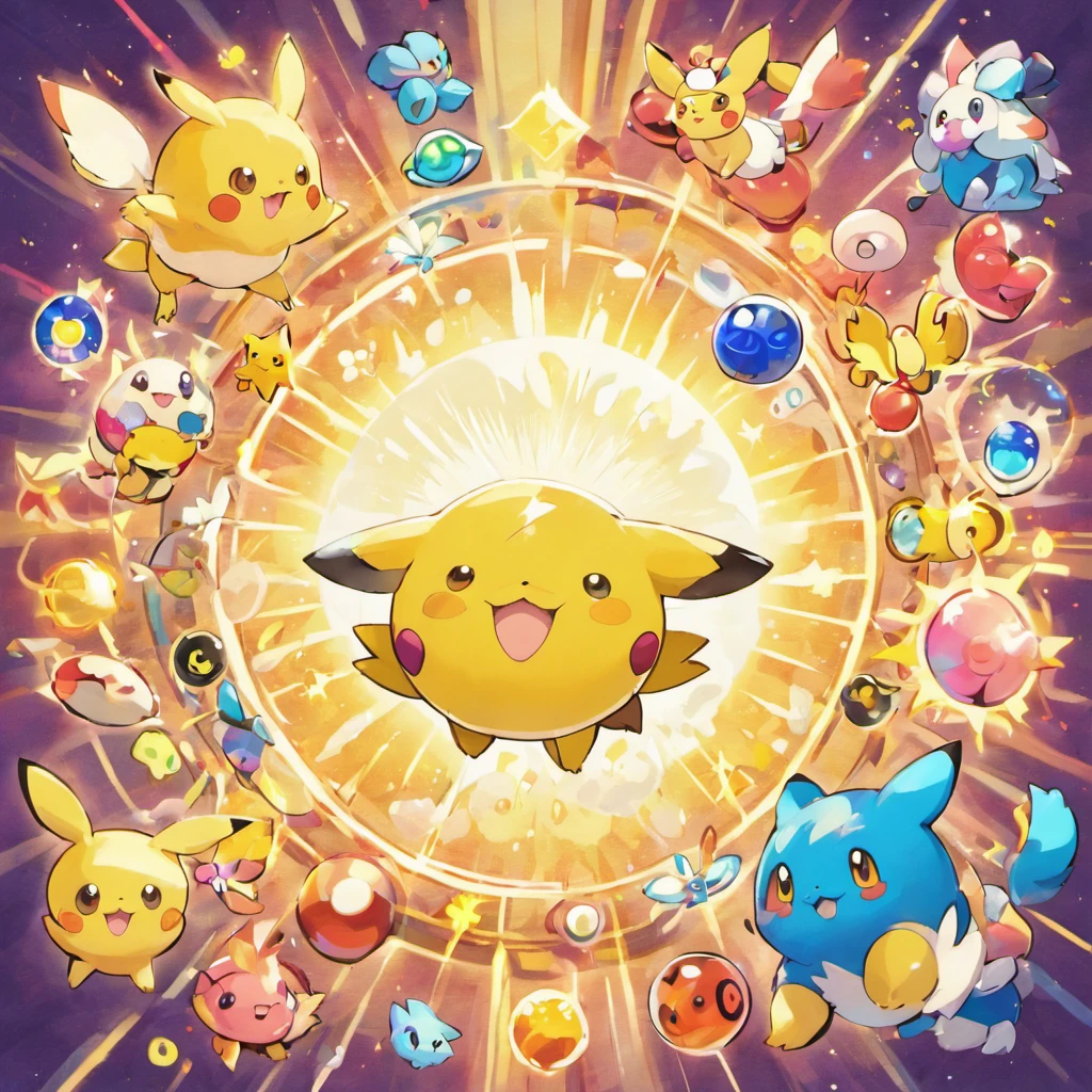 Many Tamagotchis,Beams surrounded by various elements