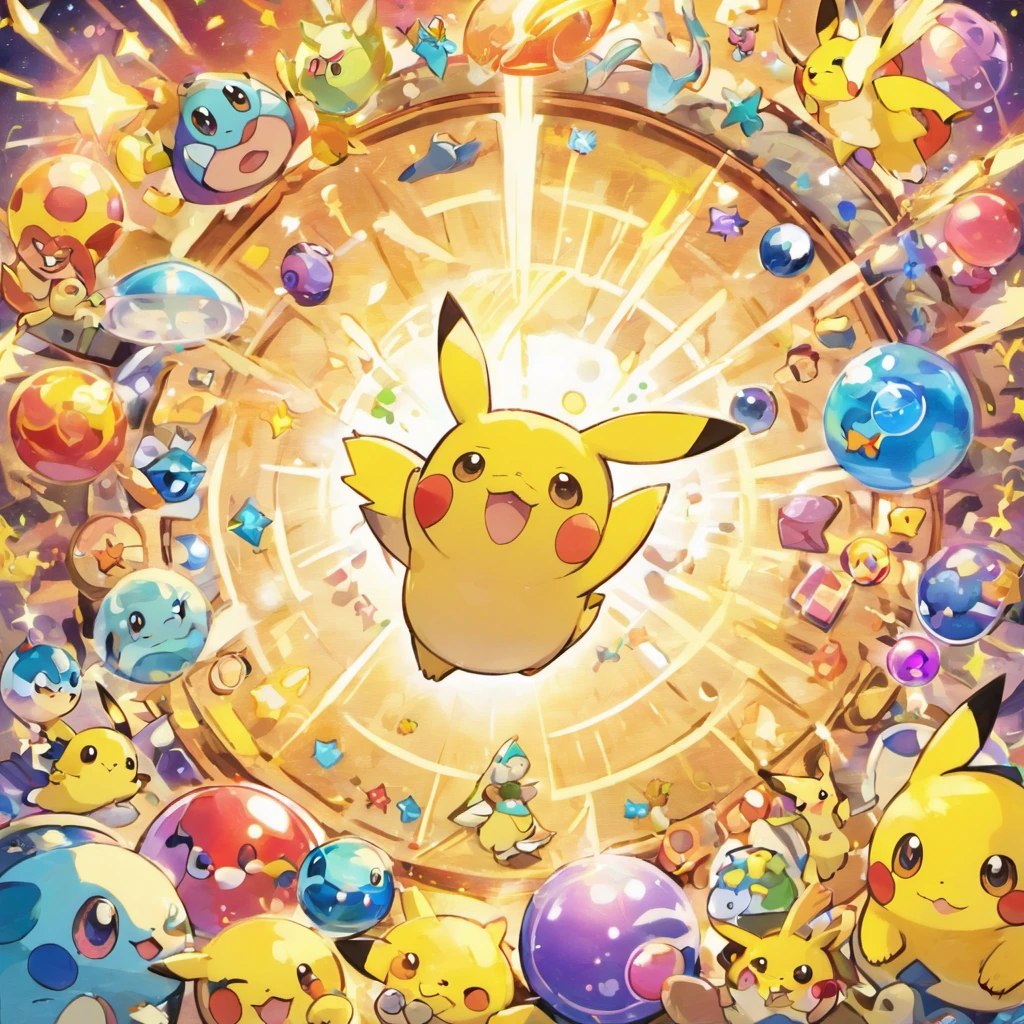 Many Tamagotchis,Beams surrounded by various elements