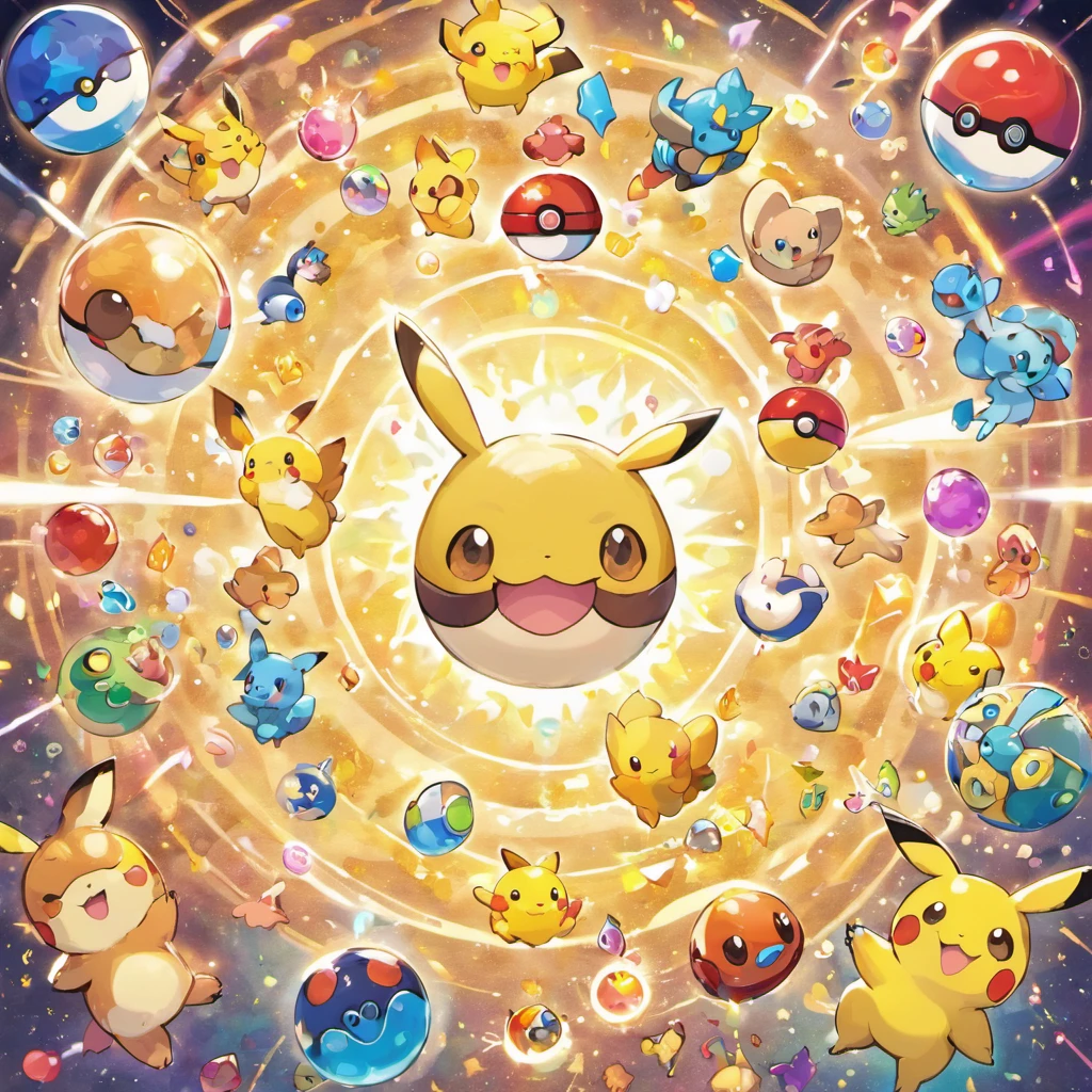 Many Tamagotchis,Beams surrounded by various elements