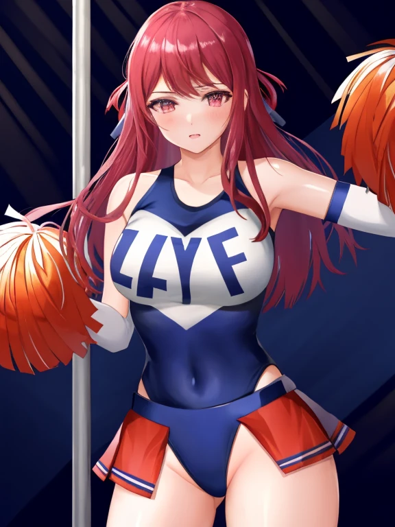 ivy fe, masterpiece, ultra high quality cg, best quality, 1girl, ((Tight leotard)), ((sexy pose)), ((Wrestling ring)), dynamic pose, (cheerleader:1.5)