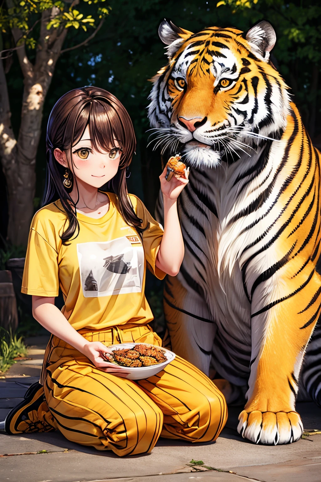 a tiger、golden colored