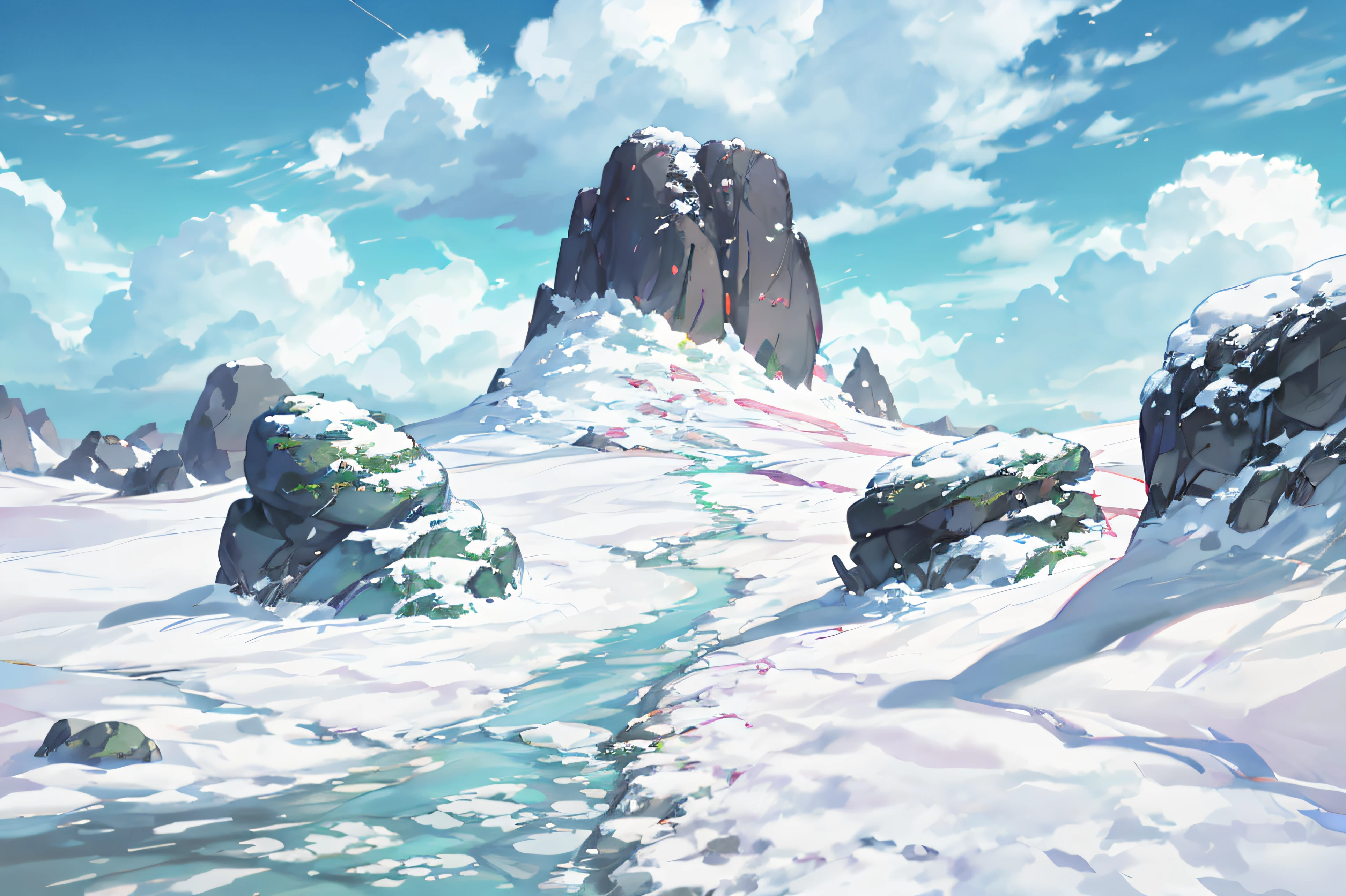 (illustrations : 1.0), photorealistic lighting, HD detail, 夏天, Dolsan, rock formations, normalcy, In broad daylight, There are no eyes, hot weather, Hot summer