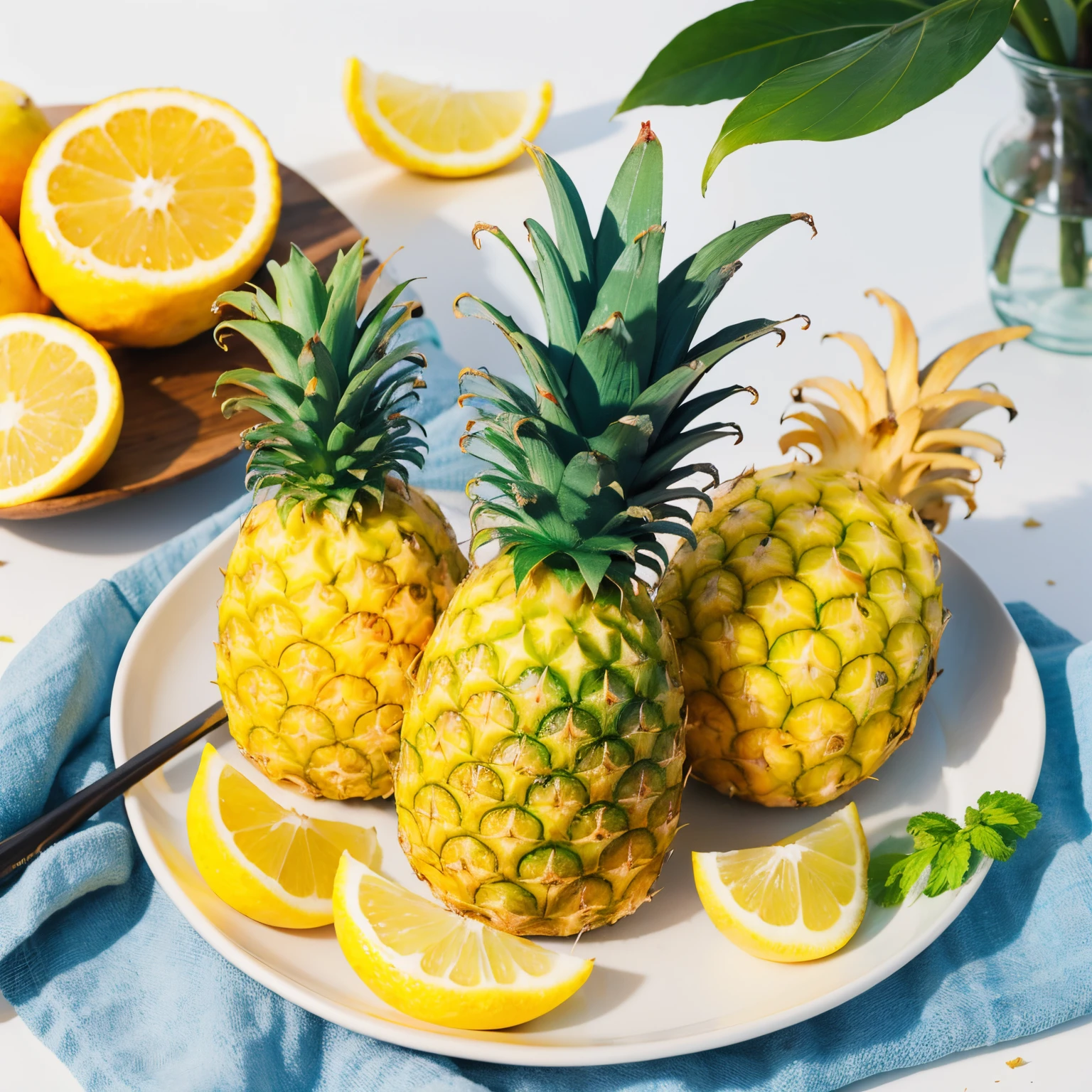 Gouache fruit pineapple