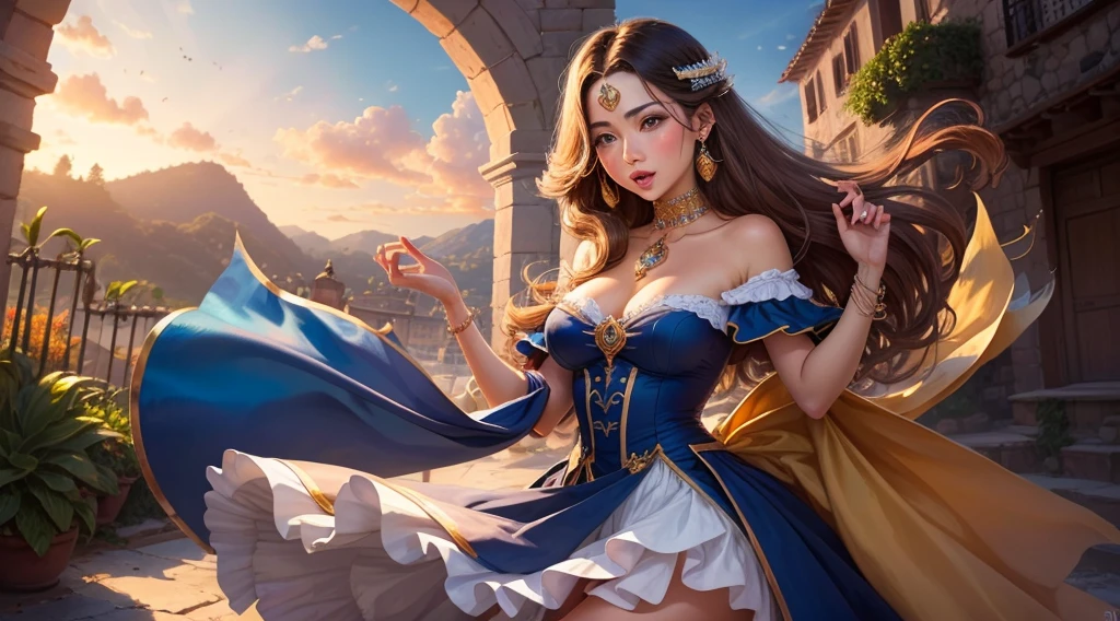 Cute fantasy bard girl