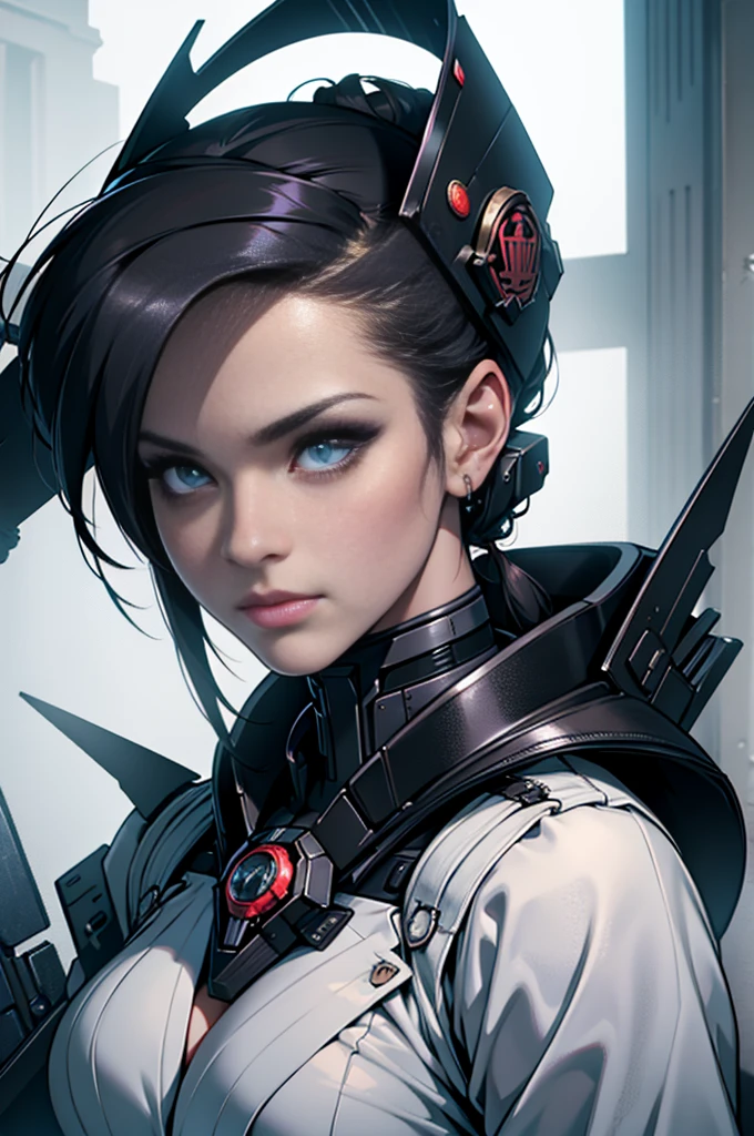 warhummer 40000, adepta sororitas, girl, 1 person, beautiful face, a beautiful face, the perfect face, sister battle, bolter, warhummer 40000 style, high image quality, background (gloomy, gothic, temple, grandiose), dark fantasy, science fiction, ultradetalization, in full growth, cinematography, 8k, realistic