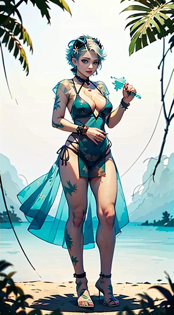 cuerpo completo, Estilo Jean-Baptiste Monge, primer plano, Dos voleibol caben una mujer encantadora en un campo de playa, salpicar, Luces, magica, WLOP, Artgerm y James Jean, Por Pascal Blanche Rutkowski, Repin Artstation, Arte de Aquirax Uno Air Sylph, 8k, epopeya, sharpen focus, Pintura hiperrealista, concept art of detailed character design, Pintura mate, beautiful caucasian full body girl close-up, oils, tormentoso atardecer cielo rojizo, abstract rough waves, Arte conceptual, piel mojada con agua, gotas de agua, burbujas y espuma ondulatoria, 8 k resolution blade runner, Diodos emisores, Arte digital, Hermosa en primavera, brillante, Kinematic, placa base, Grandes ojos perfectos, brillante , filigrana, Rim Lighting, surrealista, fantasy, Mujer desnuda,, voluminetric lighting", "La mejor calidad", "Obra maestra,Arte de estilo Sakimichan,leve sonrisa,, piernas abiertas, view of pubic hair, 1 chica sexy con ropa transparente del bosque,senos expuestos, Camiseta transparente abierta,Tatuajes de mandalas y flores, La mejor calidad,