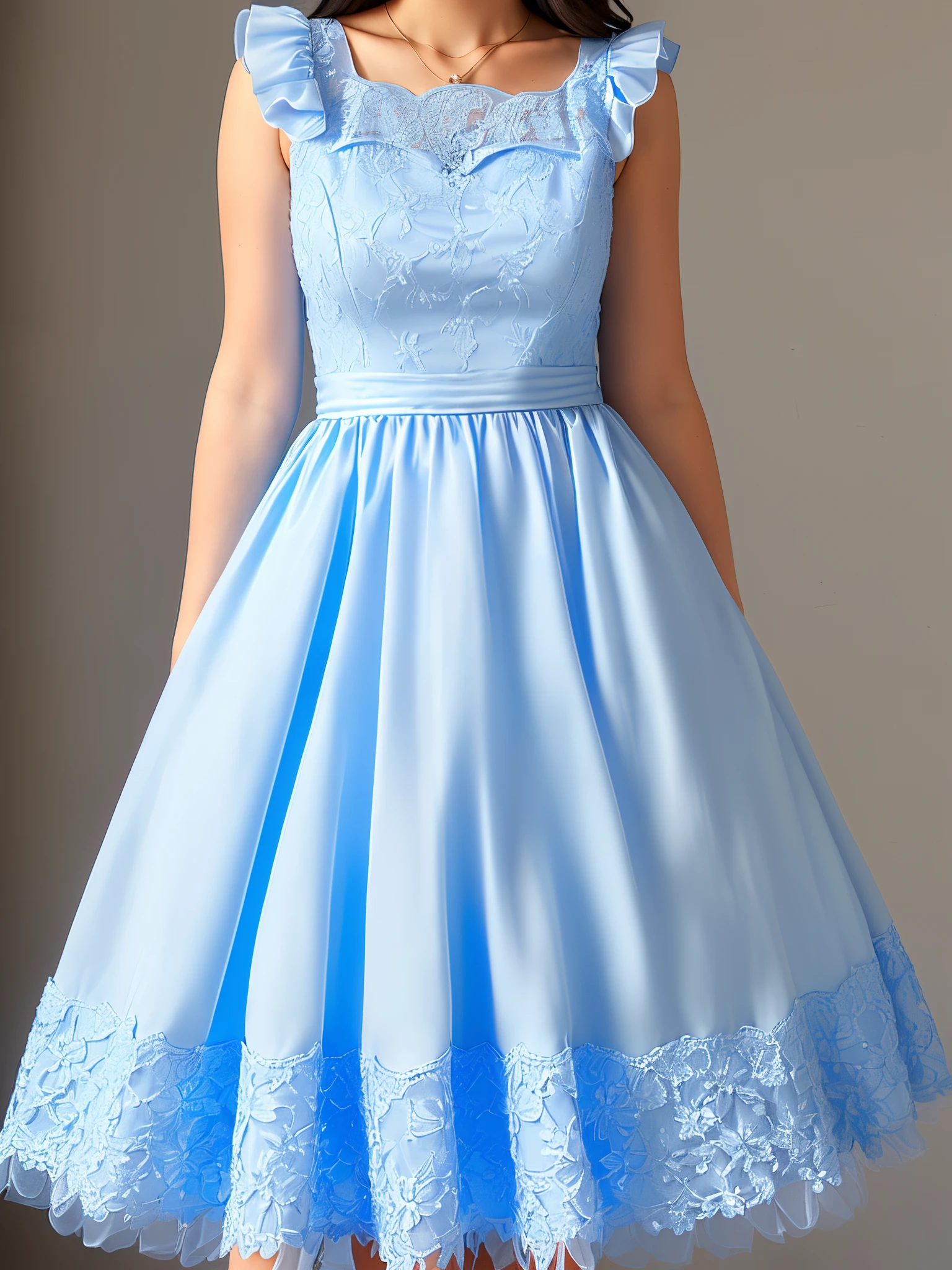 Beautiful fluffy blue dress