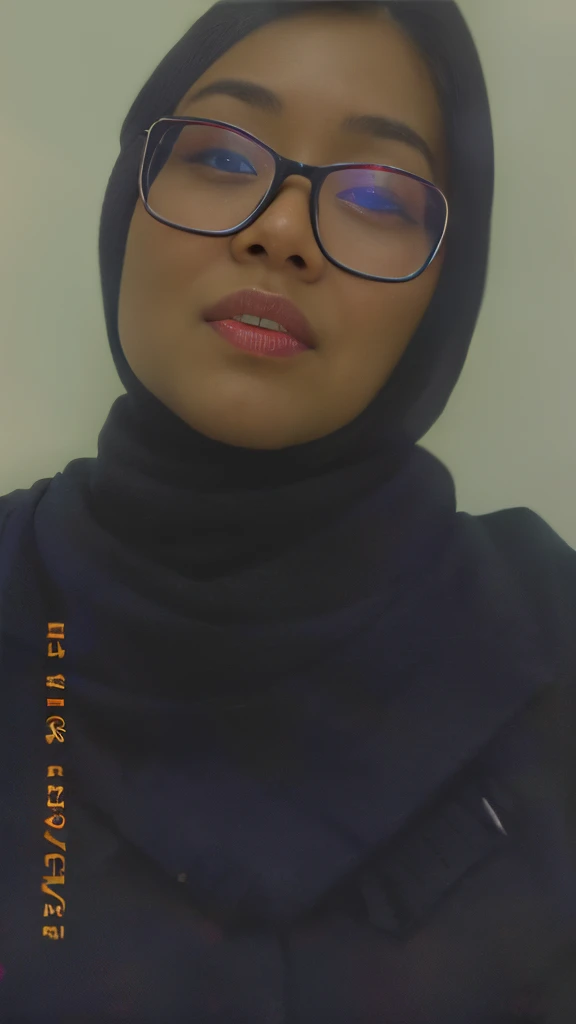 a close up of a woman wearing glasses and a black scarf, very very low quality picture, 3 0 years old woman, 30 years old woman, professional profile picture, portait photo profile picture, profile picture, profile image, profile pic, !!wearing modern glasses!!, taken in the early 2020s, profile photo, background is heavenly