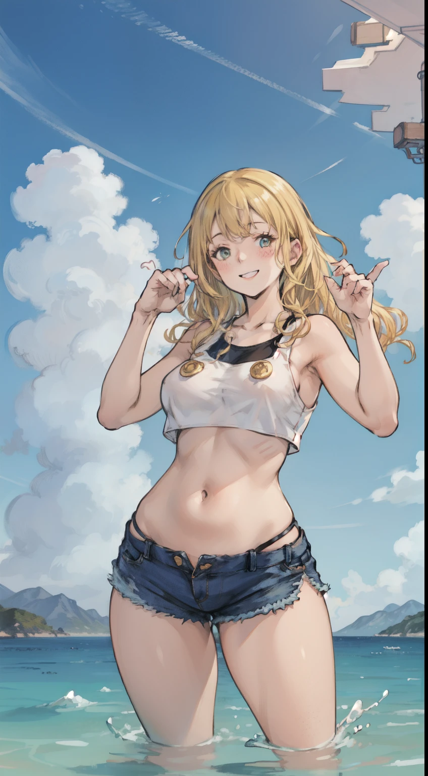 top-quality、​masterpiece、The upper part of the body、 (little man:1.6)Ukrainian women、(a smirk:0.4)、 braided blond hair、 emerald eyes、 Medieval dress neckline、 Ghibli's Worldview、central、Blur the background、独奏、flat chest , Flat、childish、Infant body type、toddlers
