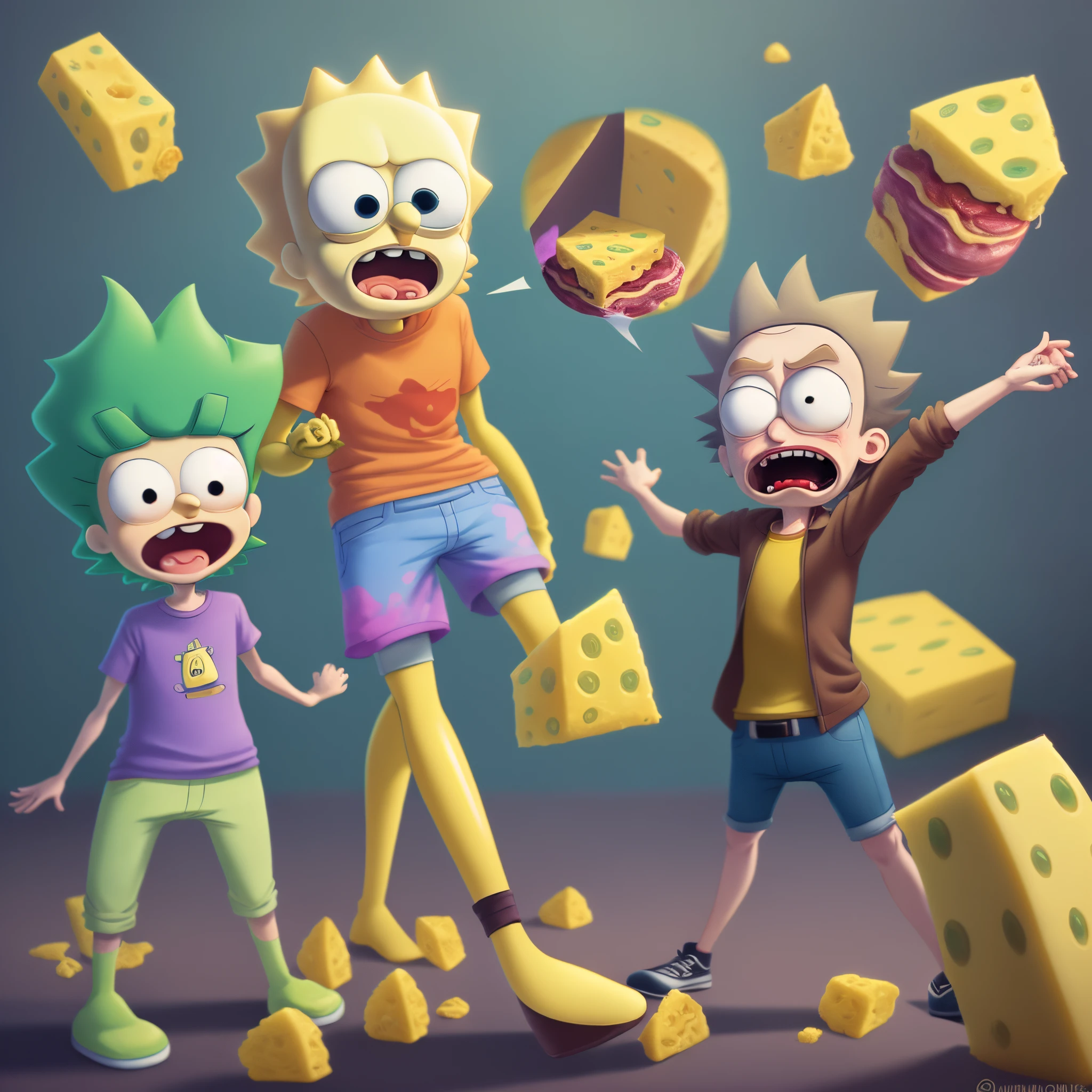 SpongeBob Rick and morty fusion heroin