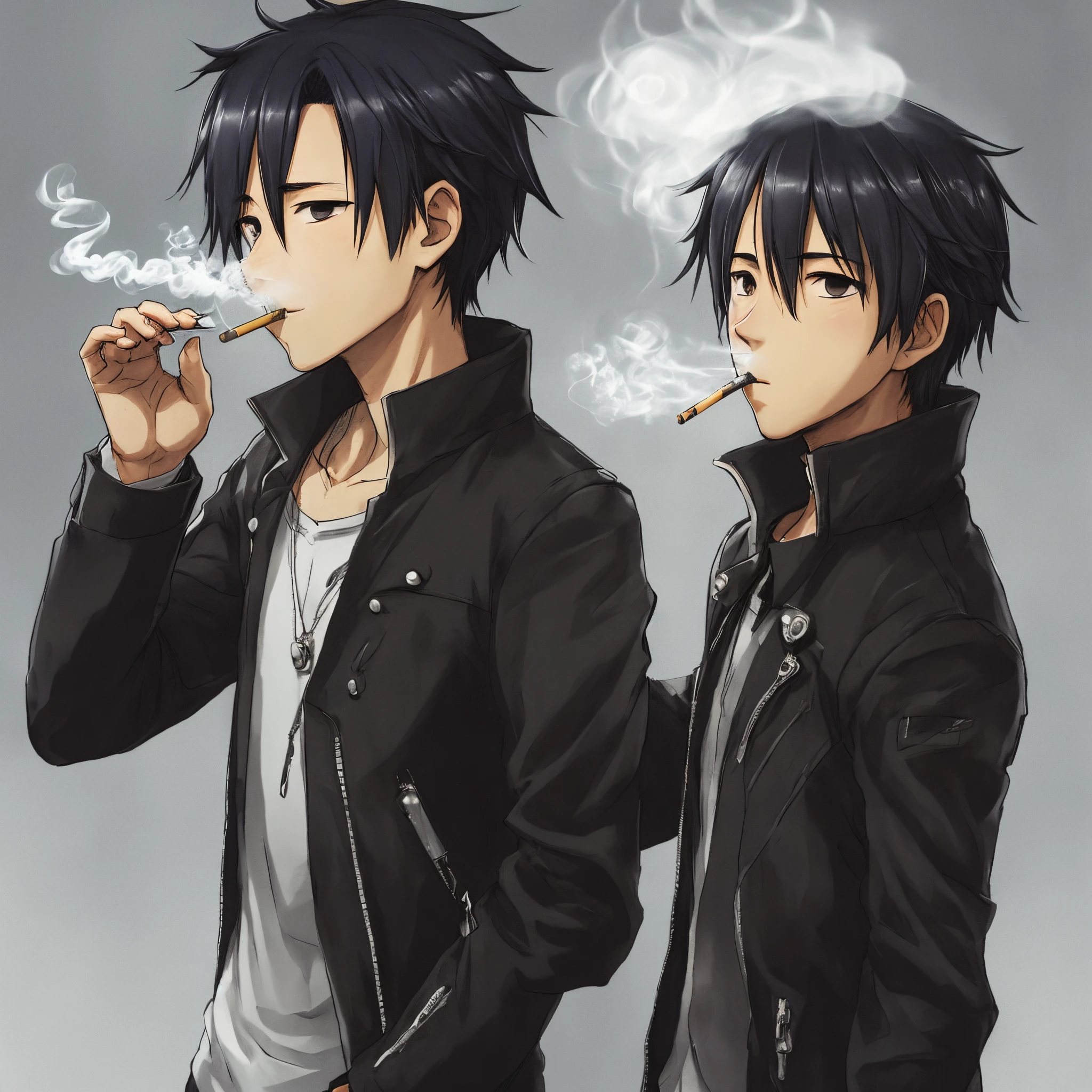 Kirito smoking a joint