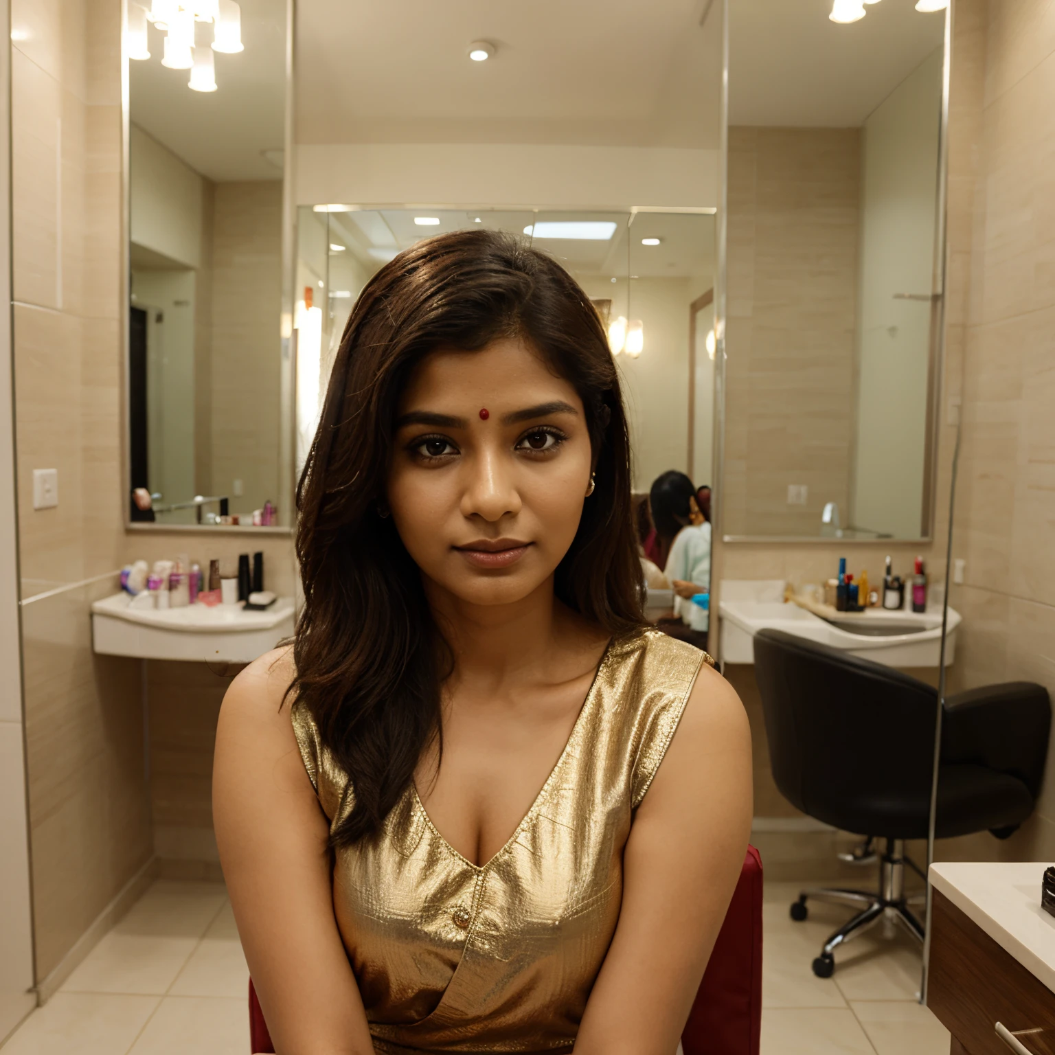 32-year-old Indian beauty salon owner woman