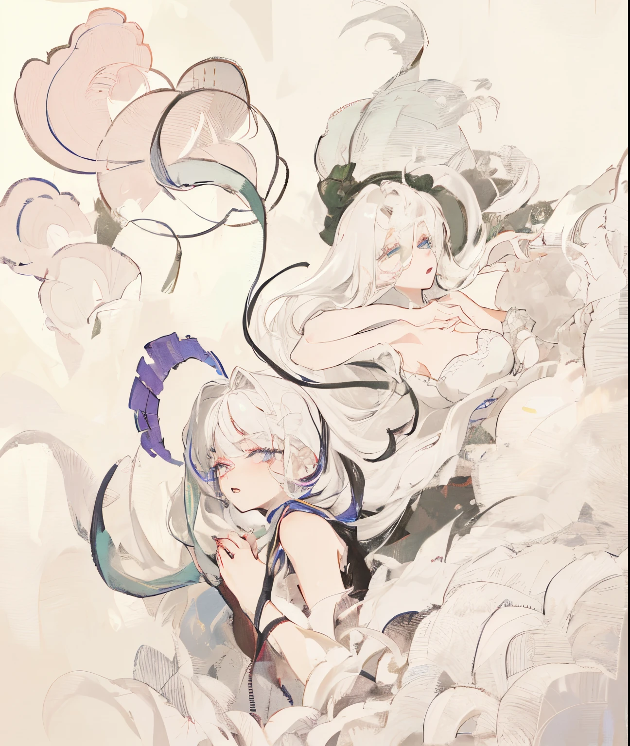 White skin, (Fox ears), Exquisite eyes,Red Eyeshadow, Red lips,Fake laugh, Ukiyo-e, masterpiece, ((high quality)), shirtlift, at the lowest limit, Tiny,White boots,Huge breasts,Bare shoulders,,Lace,Lace stockings,Lace skirt, Art Nouveau Style, poster in a theater, (((art by alphonse mucha))), upper body, blush, profile ,(masterpiece, finely detailed beautiful eyes: 1.2), 1girl, solo, beautiful, small details, ultra detailed, best quality, intricate, sharp, digital illustration, detailed, ((cherry blossoms)), ganyu \(genshin impact\), 1girl, ahoge, bangs, bare shoulders, bell, black gloves, ((light blue hair)), blush, breasts, chinese knot, detached sleeves, flower knot, gloves, (red ram horns), long hair, medium breasts, neck bell, night, outdoors, purple eyes, sidelocks, solo, tassel, white sleeves, ((masterpiece)), curly hair, ((Layered Hair Style、Colossal tits:1.2)),(8k,Best quality),Full body photo,Watch from a distance,shot from far away,School Classroom,pupils,Class,playing game,Wearing a transparent wet shirt JK skirt,wet blouses, Cute big breasts, ssmile, lean face, Short hair details, 32K, tmasterpiece, Best Picture Quality,Ultra-high resolution,Perfect hands,lookingat_show on_peeking at the viewer,Wet skin, (((Full body lesbian))),, 8K、ultra detail、フォトreal、High resolution、highest quality、Japan 3 women、university student、Bitch threesome、micro bikini、swimsuit、beautiful girl、whole body、beautiful breasts、cute、clear、sober、gal、real、short hair、natural makeup、perfect skin、Charm、active、black hair、blonde、long hair、違うデザインof3人、other々of、like々New、random hairstyle、different hair color、Mr.々Height、Mr.々Nice looks、erotic threesome、Dance Room、Lesson Room、Melting expression、flushed face