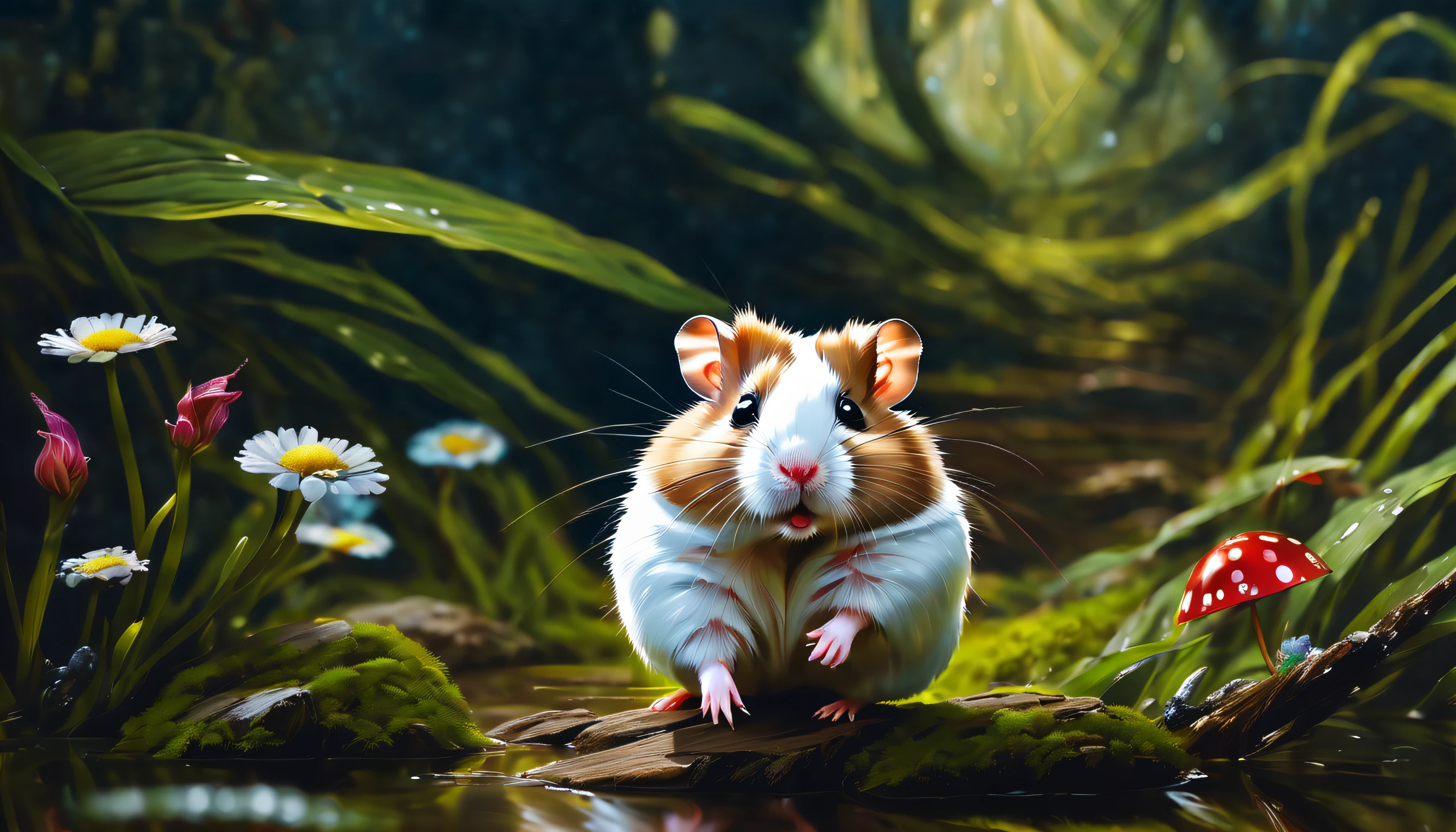 Experience the enchanting world of hamster adventures through finely crafted oil paintings, Each has its own style variations. Realism and a unique touch, Pictures bring stories to life, Immerse yourself in the complex and delicate adventures of a hamster, A beautiful oil painting, Amazing attention to detail and realistic brush strokes, Introducing hamsters through a variety of bold, visually illustrative paintings。, Brought to life through a variety of diverse oil paintings that visually illustrate dark fantasy, Each painting captures the essence of the journey, Illustrated in a series of amazing and diverse oil paintings, Showcasing the complexity and beauty of travel, Unique style of each painting, Dark Fantasy, eternal fantasy, fairy tail, Steampunk, Cybertechno,