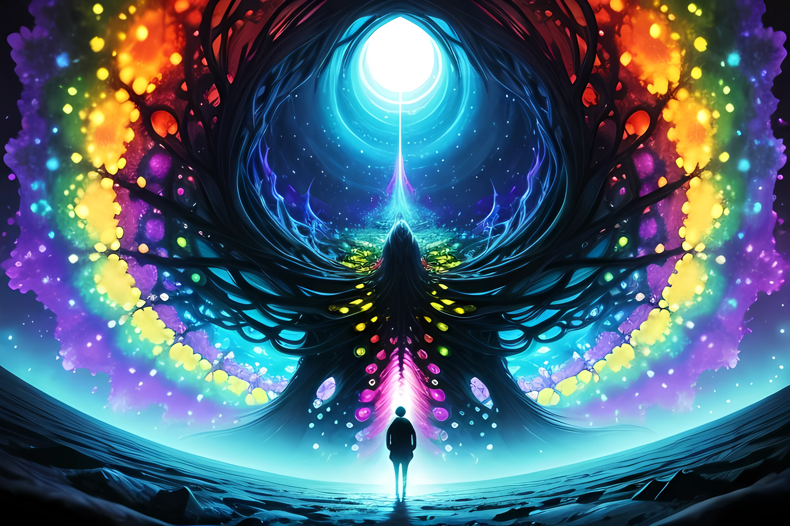 evolutionism, trippy art