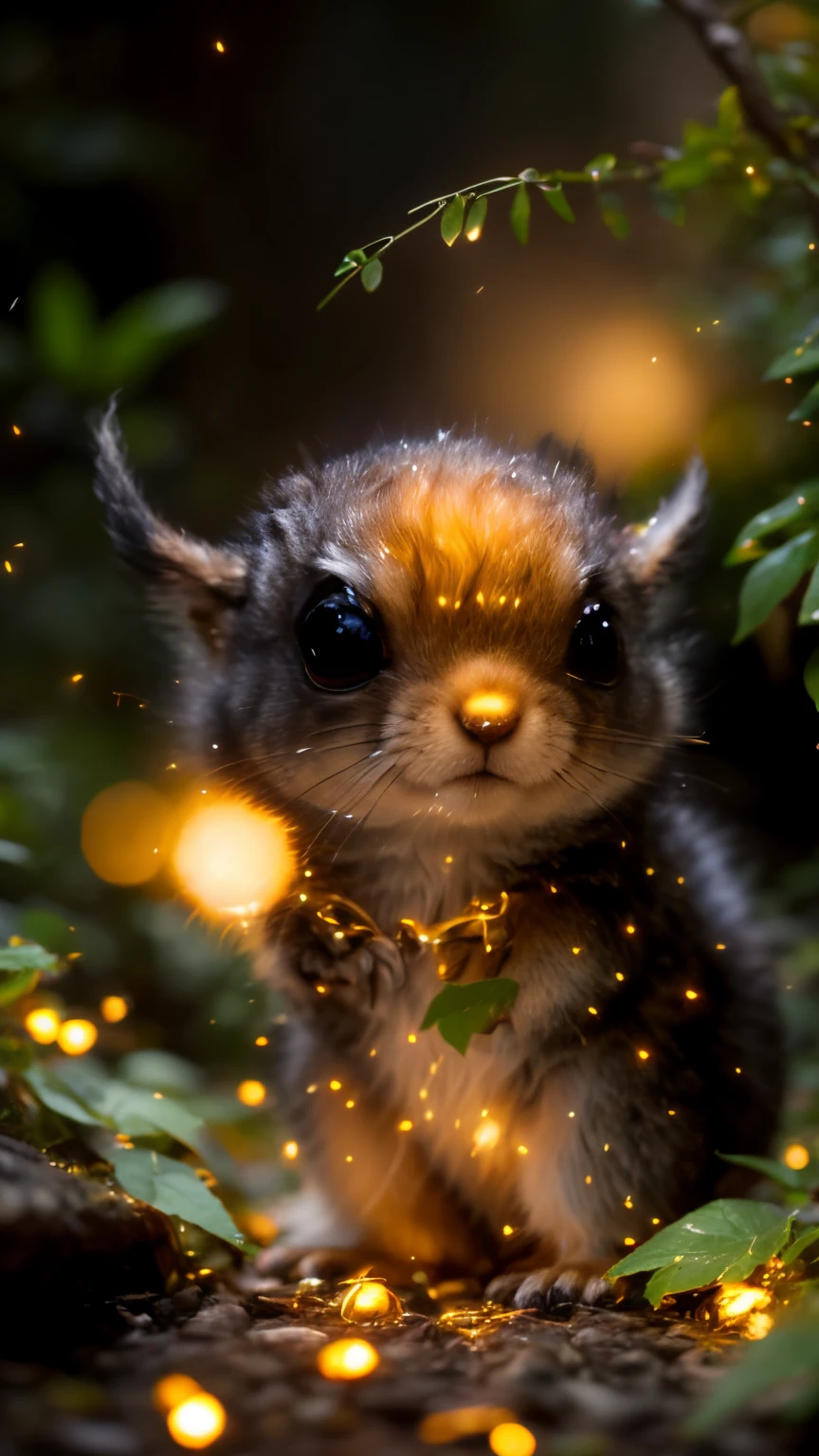 真实感, Realism, Squirrel, tasseled ears, small screwed horns stick out near the ears, silver wool, furry tail, tmasterpiece, Brad Jongsan walks in the jungle (Night of the Fireflies), (higly detailed: 1 1), rough face, natural skin, hiquality, NSFW, pretty eyes, (Detailed face and eyes), (s face: 1 2), tumult, Complementary, real-photo, ....PSD, Lightweight Film Photography, sharp-focus, contrast lighting, Detail Skin, high resolution 8k, Crazy detailing, Realistic, professional photo of a, 8K UHD, dslr, soft light, hiquality, film grains, Fujifilm XT3