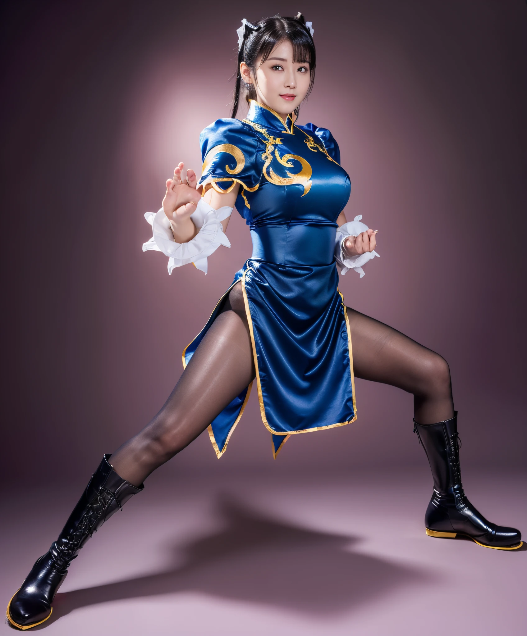 ChunLi、Street Fighter Chun-Li、Falling down、Are sleeping、s asleep、Suffering、mouth is always open sloppily、Drool is always dripping from my mouth、Asian Beautiful Girl、(((Wear black tights on your beautiful legs.)))、(((beauty legs)))、(((facial expression of smile)))、((((Make the most of the original image)))、(((Chun-Li costume)))、(((a short bob、beautiful hairl)))、(((Suffering)))、(((Feet must necessarily be worn with black tights)))、(((You need to wear red boots)))、((Top image quality、8K))、((top-quality、8K、​masterpiece:1.3))、(((Keep your background simple)))、Crisp focus:1.2、Beautiful woman with perfect body shape:1.4、Slender Abs:1.2、a wet body:1.5、Highly detailed facial and skin texture、8K、beauty legs