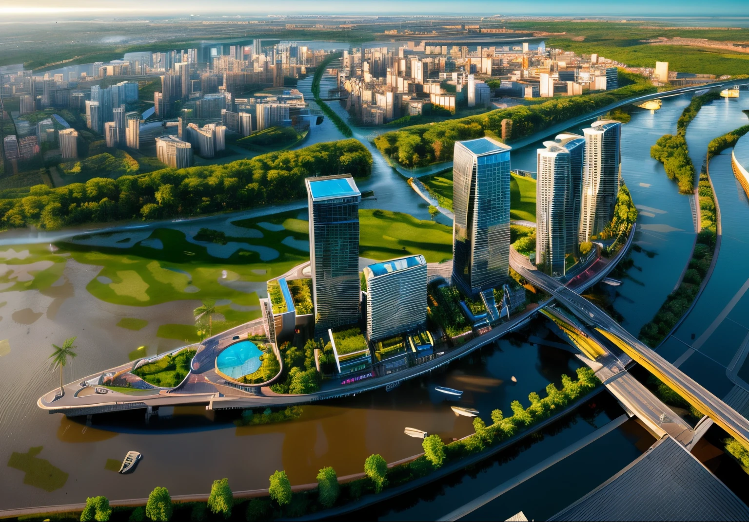 (Best quality,4K,8K,A high resolution,Masterpiece:1.2),Ultra-detailed,(Realistic,Photorealistic,photo-realistic:1.37),Futuristic floating city,Futuristic technology,Huge urban high-tech tablet platform,Airship,Floating in the sky,Futuristic city,Small airships around,High-tech hemispherical platform,Colorful lights,Advanced architecture,modernn architecture,skyscrapper,Access the cloud,Scenic beauty,view over city,Impressive design,Blend seamlessly with nature,energetic and vibrant atmosphere,Futuristic transportation system,Parking is suspended,Transparent path,Lush greenery,Sky gardens,cascading waterfalls,Magnificent skyline,reflections on the water,Sparkling river,Architectural innovation,futuristic skyscrapers,Transparent dome,The shape of the building is unusual,Elevated walkway,Impressive skyline,Glowing lights,Futuristic technology,Minimalist design,Scenic spots,Panoramic view,Cloud Piercing Tower,Vibrant colors,epic sunrise,epic sunset,Dazzling light display,magical ambiance,The future city,Urban Utopia,LuxuryLifestyle,Innovative energy,sustainable development,Smart city technology,Advanced infrastructure,Tranquil atmosphere,Nature and technology live in harmony,Awesome cityscape,Unprecedented urban planning,Architecture connects seamlessly with nature,High-tech metropolis,A cutting-edge engineering marvel,The future of urban living,Visionary architectural concept,Energy-efficient buildings,Harmony with the environment,A city floating above the clouds,Utopian dreams become reality,The possibilities are endless,State-of-the-art transportation network,Green energy integration,Innovative materials,Impressive holographic display,Advanced communication system,Breathtaking aerial view,Quiet and peaceful environment,Modernist aesthetics,Ethereal beauty