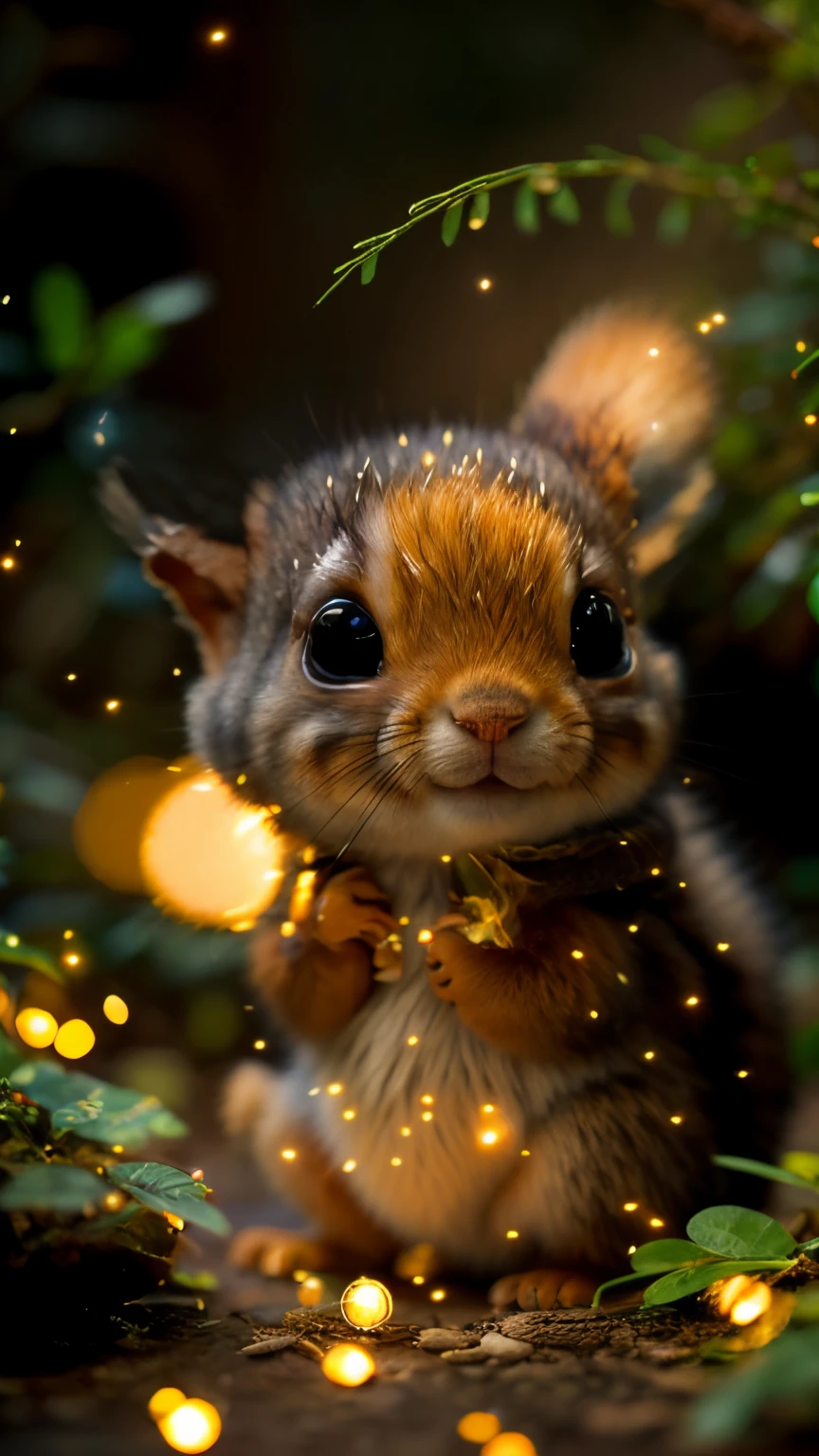真实感, Realism, Squirrel, tasseled ears, small screwed horns stick out near the ears, silver wool, furry tail, tmasterpiece, Brad Jongsan walks in the jungle (Night of the Fireflies), (higly detailed: 1 1), rough face, natural skin, hiquality, NSFW, pretty eyes, (Detailed face and eyes), (s face: 1 2), tumult, Complementary, real-photo, ....PSD, Lightweight Film Photography, sharp-focus, contrast lighting, Detail Skin, high resolution 8k, Crazy detailing, Realistic, professional photo of a, 8K UHD, dslr, soft light, hiquality, film grains, Fujifilm XT3