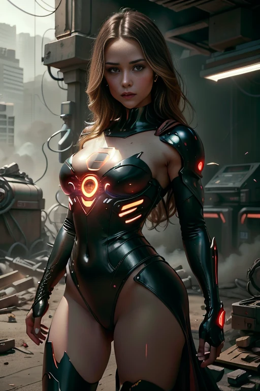 vestindo cosplay de Supergirl, capa vermelha, cabelo loiro, Bela foto de corpo inteiro de Reika, Black latex bodyshuit, cabelo preto liso, scientific fiction, cidade cyberpunk ao fundo, gantz, No estilo de Cyberpunk 2077, rosto de foto ultra realista de uma bela mulher, obra-prima, melhor qualidade, CG, papel de parede, HDR, alta qualidade, highes definition, extremamente detalhado, {belo rosto detalhado}, {belos olhos detalhados}, (luz detalhada){{detalhe intrincado}}, {highres},  ((rosto detalhado)), rosto extremamente detalhado, rosto bonito, {{ jovem mulher}}, olhos de joia, luz neon, chiaroscuro, estilo anime, visual chave, detalhe intrincado, altamente detalhado, breath-taking, vibrante, cinematic adult film, 18+, Nsfw,