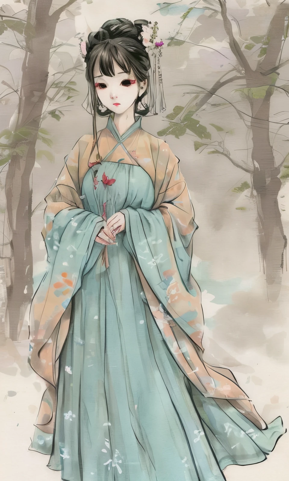 Woman wearing Ao Dai