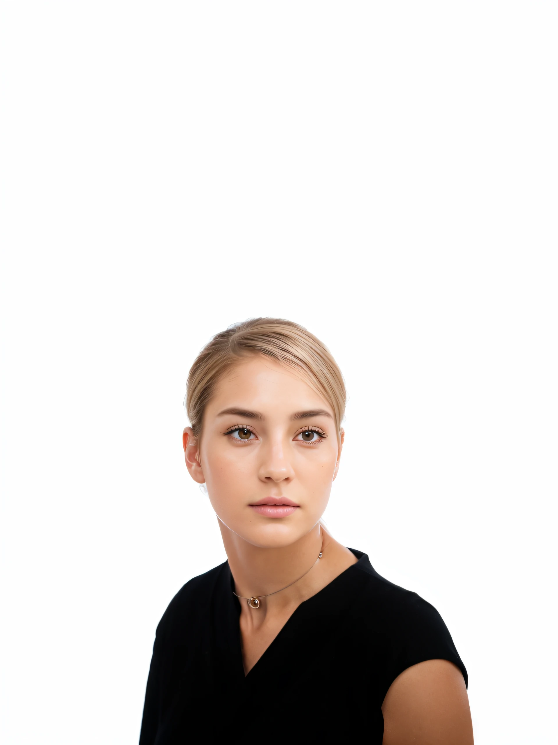 Photos of 30-year-old women，Facial emaciation，No beard，good facial features，Symmetrical facial features，Symmetrical ears、Pubic area is clear，Ultra-clear and realistic facial features，Short hair details，short- sleeved，The texture of the clothes is clear，Ultra-clear texture，Camera shooting effect，Light and shadow are natural，symmetrical clothes，Symmetrical collar、coordination，Ultra-clear and realistic 8K,The eyes and face are very detailed,hyper-detailing, k hd, The is very detailed, Best quality at best, tmasterpiece, , actual, of a real, 8k wallpaper,Background details of foreground objects (tmasterpiece: 1.2) (realisticlying: 1.2) (bokeh: 1.2) (Best quality at best) (colorgrading) (Detailed skins: 1.3) (Complex) (8K)(电影灯光: 1.3) (Focus sharp), Glowing and radiant skin, Front Ultra HD, Digital SLR, gentlesoftlighting, high qulity, skin texture, filmgrain, closeup cleavage, 超高分辨率,
