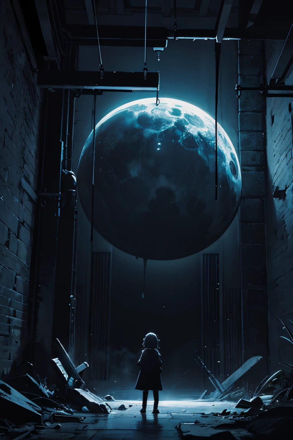Dark，Silent，with atmosphere，A painting about seven nights of life