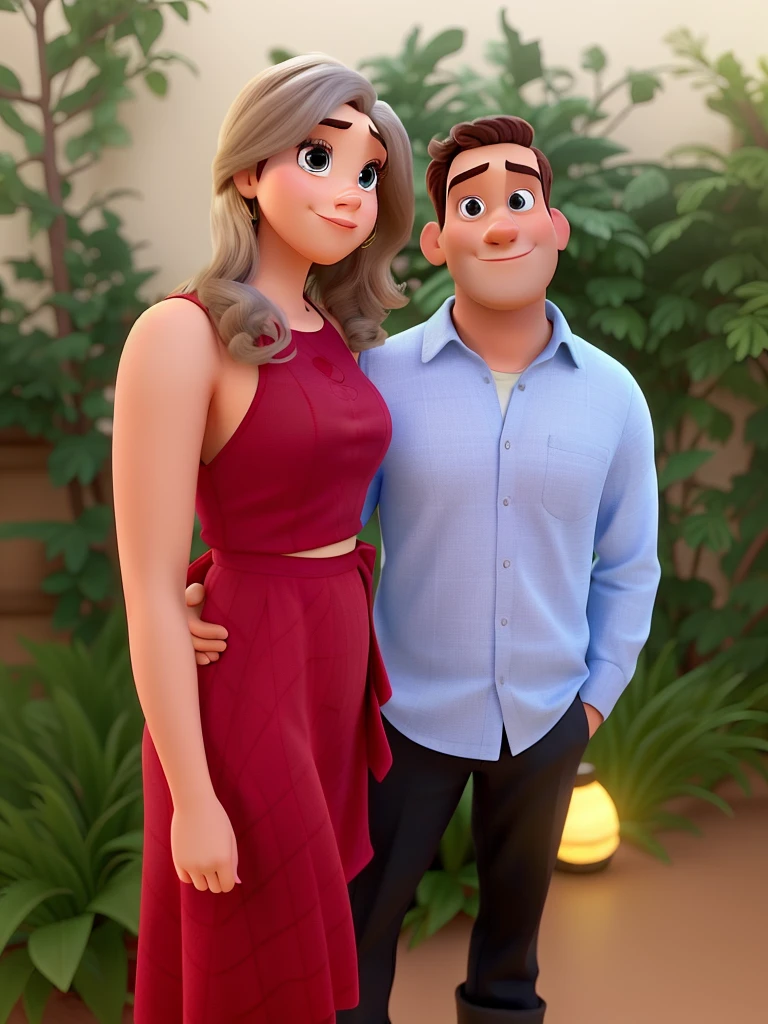 Um homem e uma mulher estilo disney pixar, alta qualidade, melhor qualidade