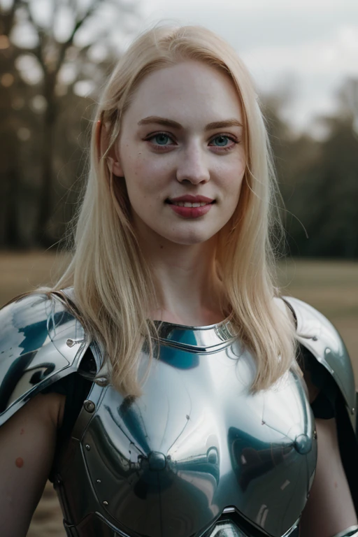 Ultra realistic photography of dbwl woman with (((many huge beauty marks on her) ) natural pale white skin) , (( ((full body portrait)) )), SFW, (((wearing chrome knight armor))),
,
((fighting stance)), natural ( (pale light blonde eyelashes) ), blue eyes, medieval background,
detailed Natural pale white skin with (((many huge round beauty marks))) , smile, (light pale blonde eyebrows),
in frame, happy,
detailed, natural light blonde, outdoors, sunny, high resolution, photograph, RAW photo, cinematic lighting, chr0me4rmor, sexy