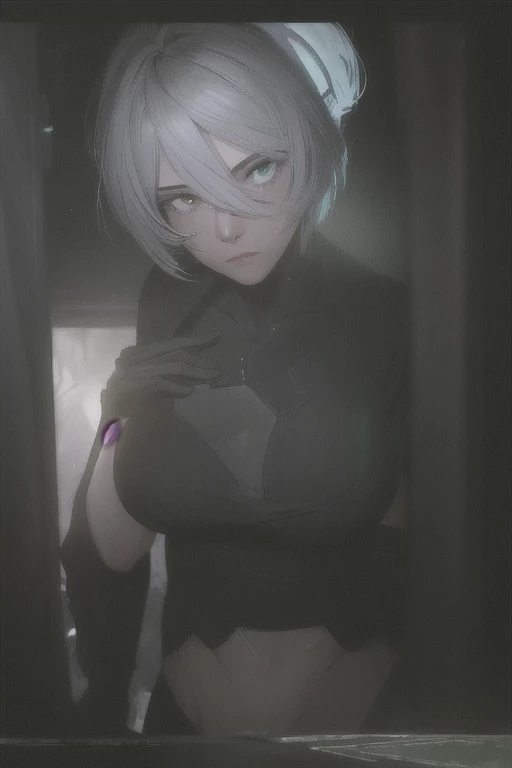 ((La mejor calidad)), ((obra maestra)), (muy detallado:1.3), ...............................................................................................................................................3D, Beautiful (cyberpunk:1.3) Mujer hacker, peinado corto,pelo corto, Volver al visor, cabello grueso, Terminal de ordenador operativo, Pantalla montada en la cabeza, computer server, Pantalla LCD, fiber optic cable, Logotipo de la empresa, HDR (High Dymanic Range), Trazado de rayos, NVIDIA RTX, Super resolution, Irreal 5, Subsoil Scatter, Textura PBR, Post-procesamiento, Anisotropic filtering, profundidad de campo, maximum sharpness and sharpness, Texturas multicapa, Albedo y Highlight Maps, Sombreado de superficies, Accurate simulation of light-material interactions, proporciones perfectas, Renderizado de octanaje, duotone lighting, ISO bajo, balance de blancos, Regla de los tercios, amplia apertura, 8K RAW, efficient sub-pixels, sub-pixel convolution, glow particles, dynamic pose