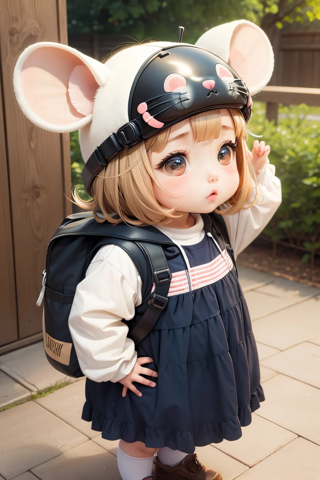 Hamster Headgear、A girl child、kawaii、Thick、Muchimuchi、Plump