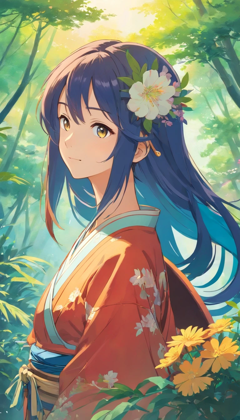 The Huaxu family is the distant ancestor of the Chinese nation,lived about 8,000 years ago,It is the ancient matrilineal clan era in China.,An outstanding female leader of the Fengyan tribe who uses flowers as their "totem"。