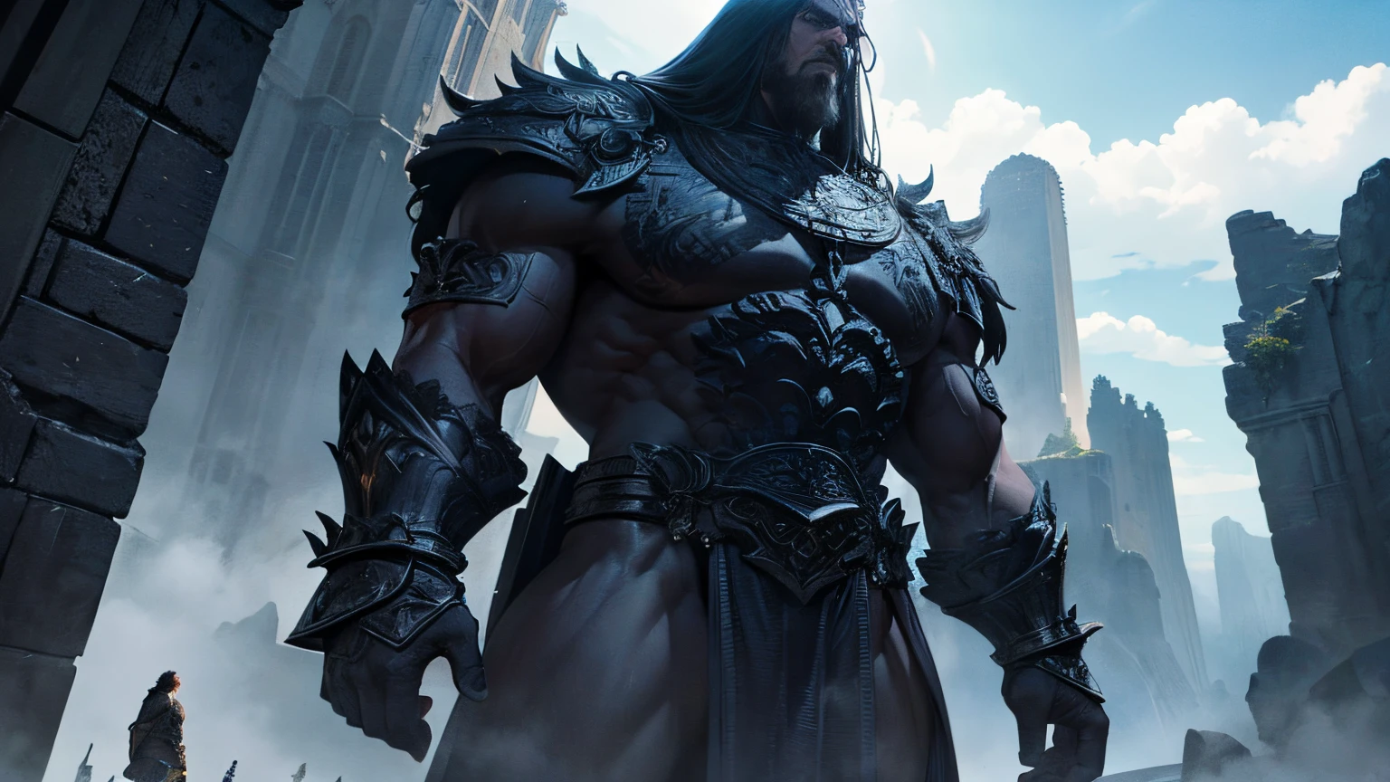 1boy,man,world of warcraft,thrall,growling,<lora:éå
½ä¸ç-å
½äººThrall:0.5>,(glowing eyes),tusks,(((full_shot))),(facial lighting:1.2),looking at the camera,<lora:LCM-LoRA_sd15:1>,<lora:巨人æ_v1.1:1>,dramatic lighting,(sweaty chest),(8k,best quality, masterpiece:1.2),(glow:0.5),armor,space,moon,green skin,cloth,blue eyes,open mouth,planet,depth of field,smoke in background,