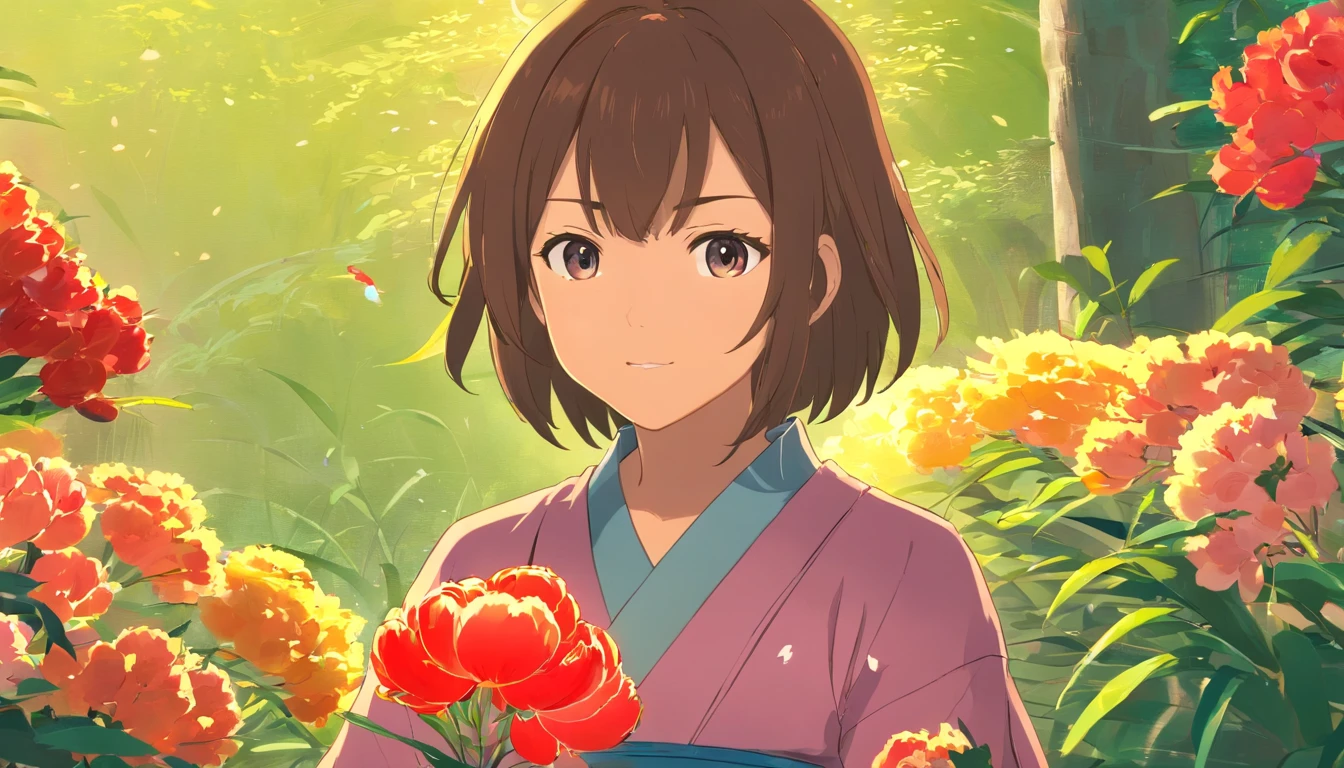 The Huaxu family is the distant ancestor of the Chinese nation,lived about 8,000 years ago,It is the ancient matrilineal clan era in China.,An outstanding female leader of the Fengyan tribe who uses flowers as their "totem"。