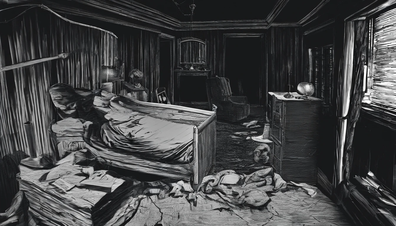 Full body photo of an extremely attractive man, inside his cabin at night. He's a handsome 25-year-old, like his body shaped by work as a lumberjack. It is illuminated by the light of a lamp, and behind it it is possible to see some objects of the hut. Homoerotic.