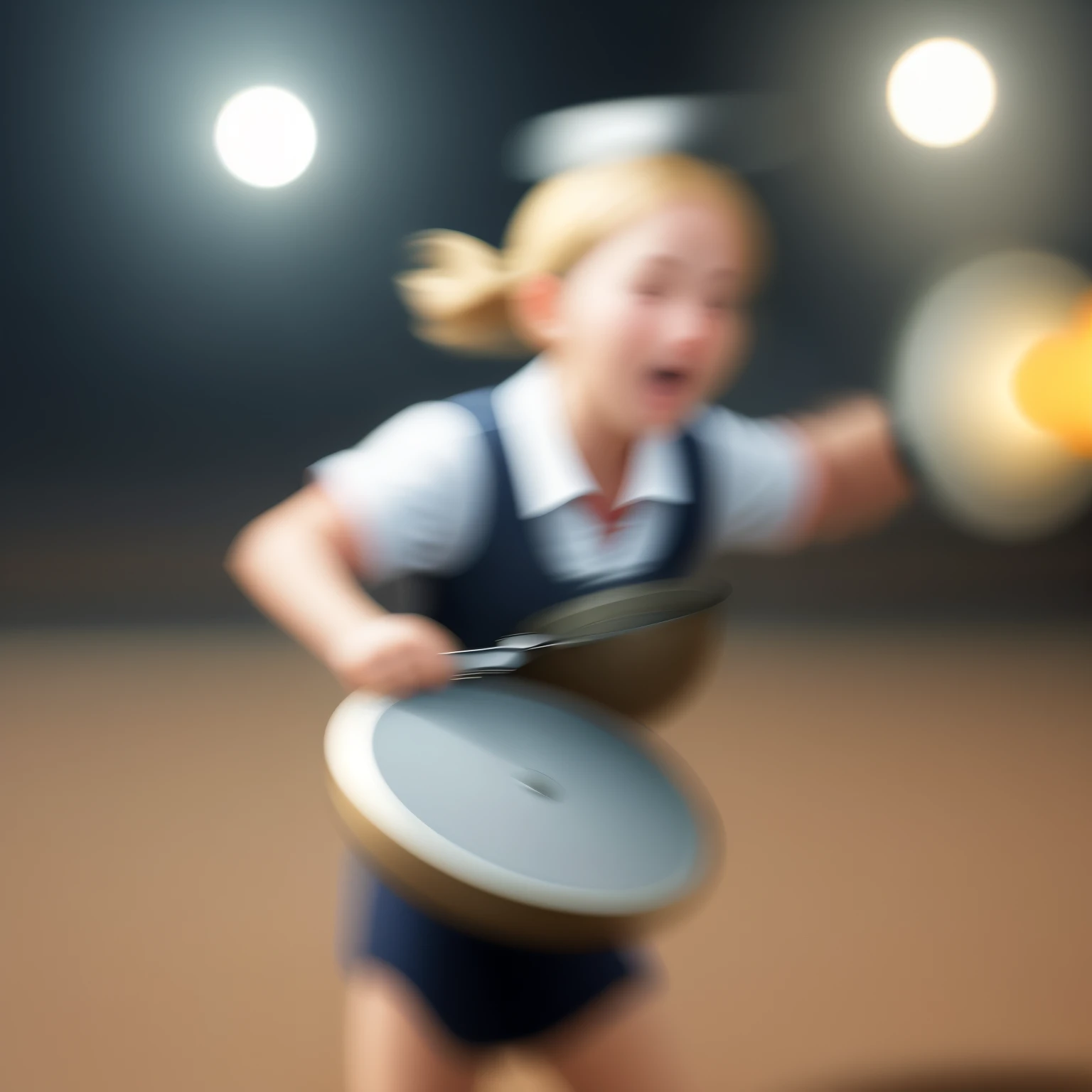 Frying pan with motion blur