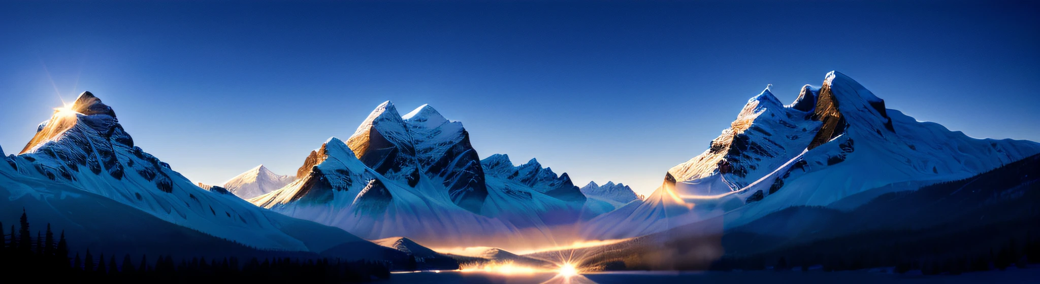((tmasterpiece)), ((Best quality)), shoes poster,Only one shoe,Snowy mountains illuminated by sunlight,Extremely detailed presentation of natural elements such as snow-capped mountains