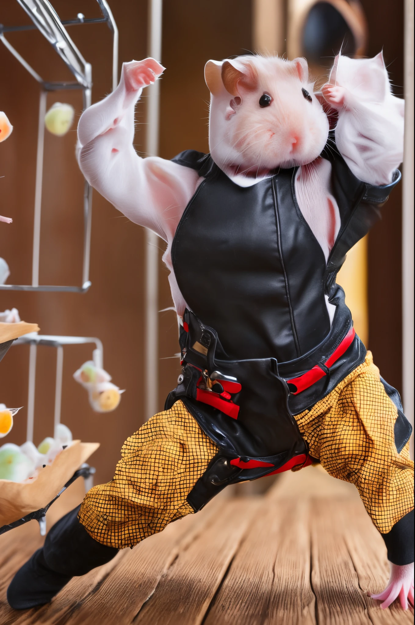 female Hamster Adventurer, full body shot --auto --s2