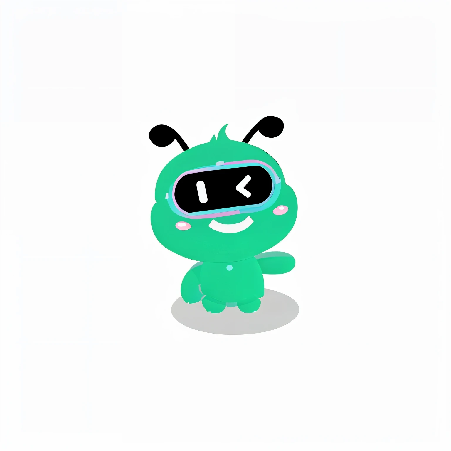 "(Best quality at best,A high resolution),Green alien cartoon character with black eyes and black nose,cute monster character design,cute monster,cute character,adorable glowing creature,Cute and friendly robot,Cute robot,trending on dribbble.com mascot,cute coronavirus creatures!,cute big breasts! c4d,Cute humanoid robot"