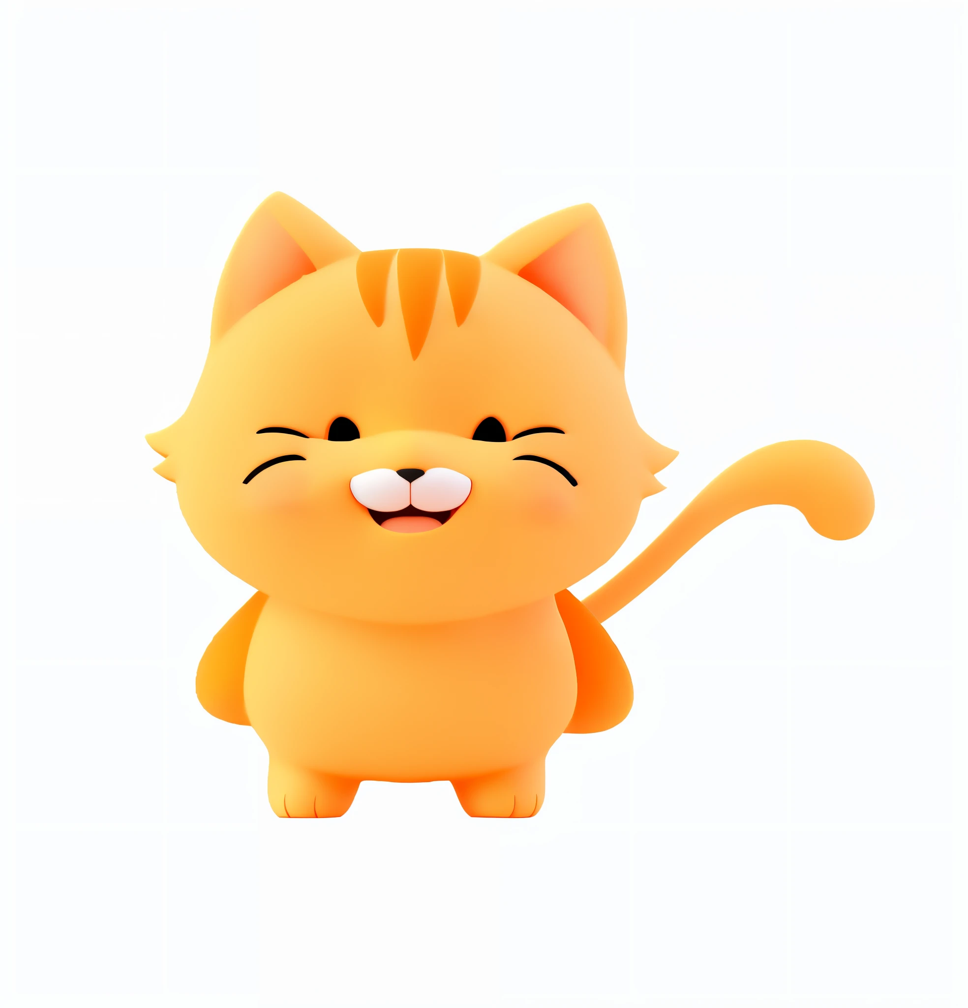 There is a cute orange kitten,happy laughing, 3D rendering of love, render of a cute 3d anime girl, highly detailed character, Cute detailed digital art, cute character, 3 d render stylized, soft 3d render, Cute! C4D, Stylized anime, Rendered in redshift