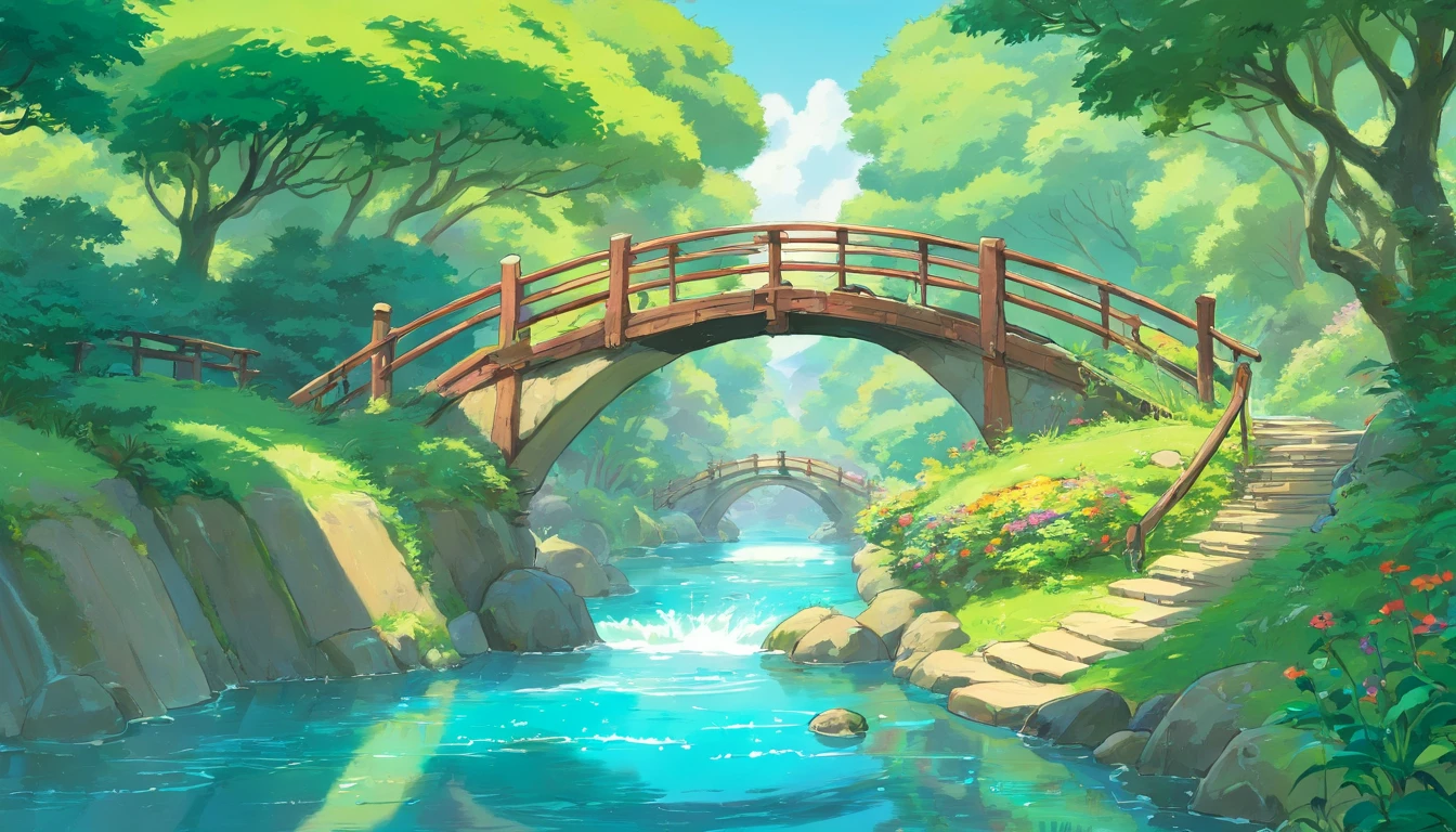 Small bridges and flowing water