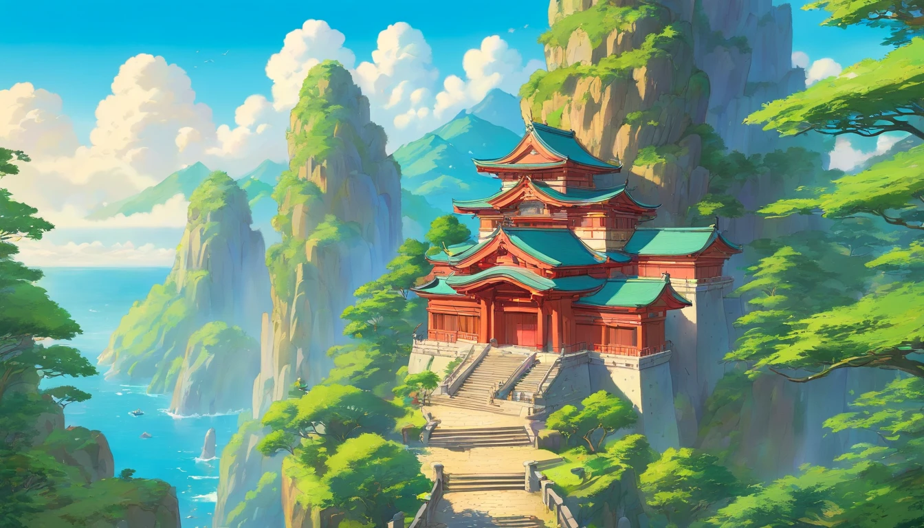 Beautiful temple,Faraway view