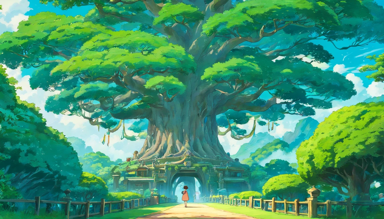 Big banyan tree,Faraway view
